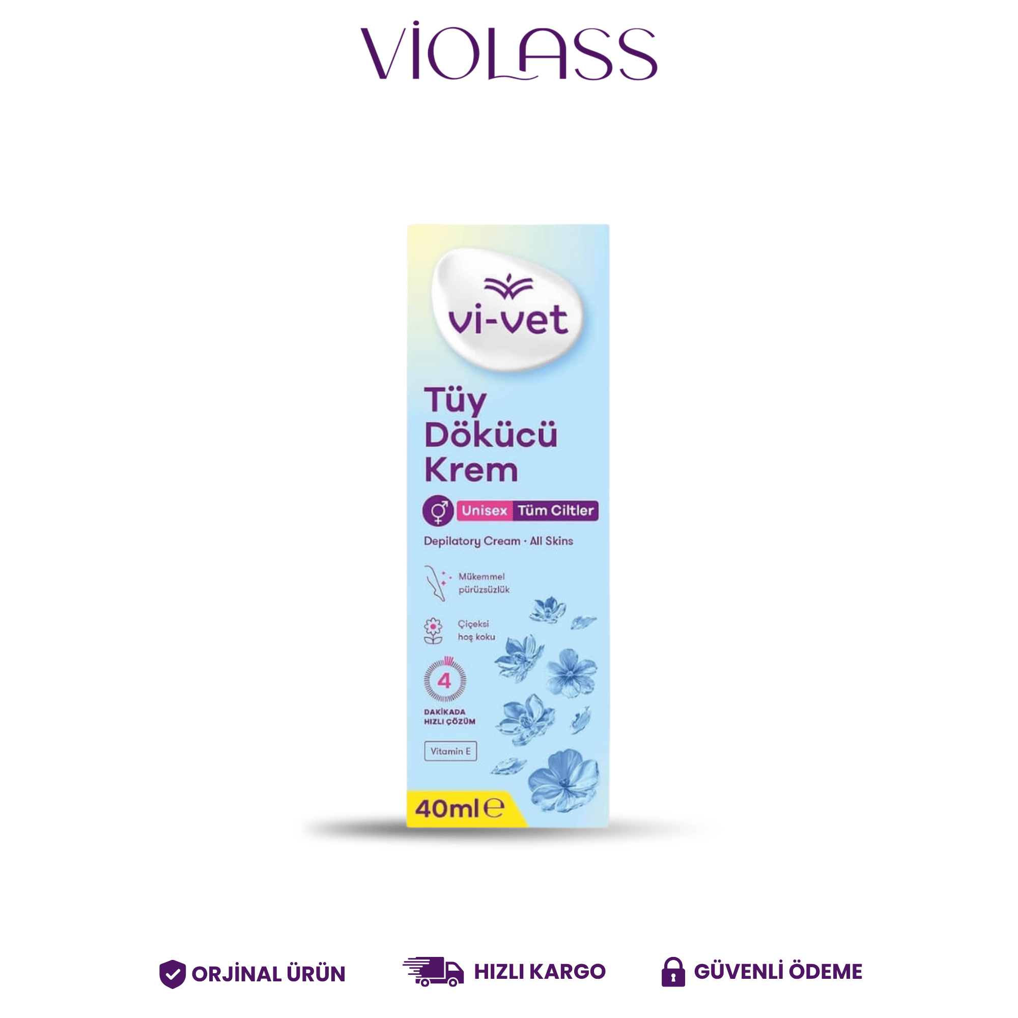 Vi-Vet Tüy Dökücü Krem 40 ML Unisex