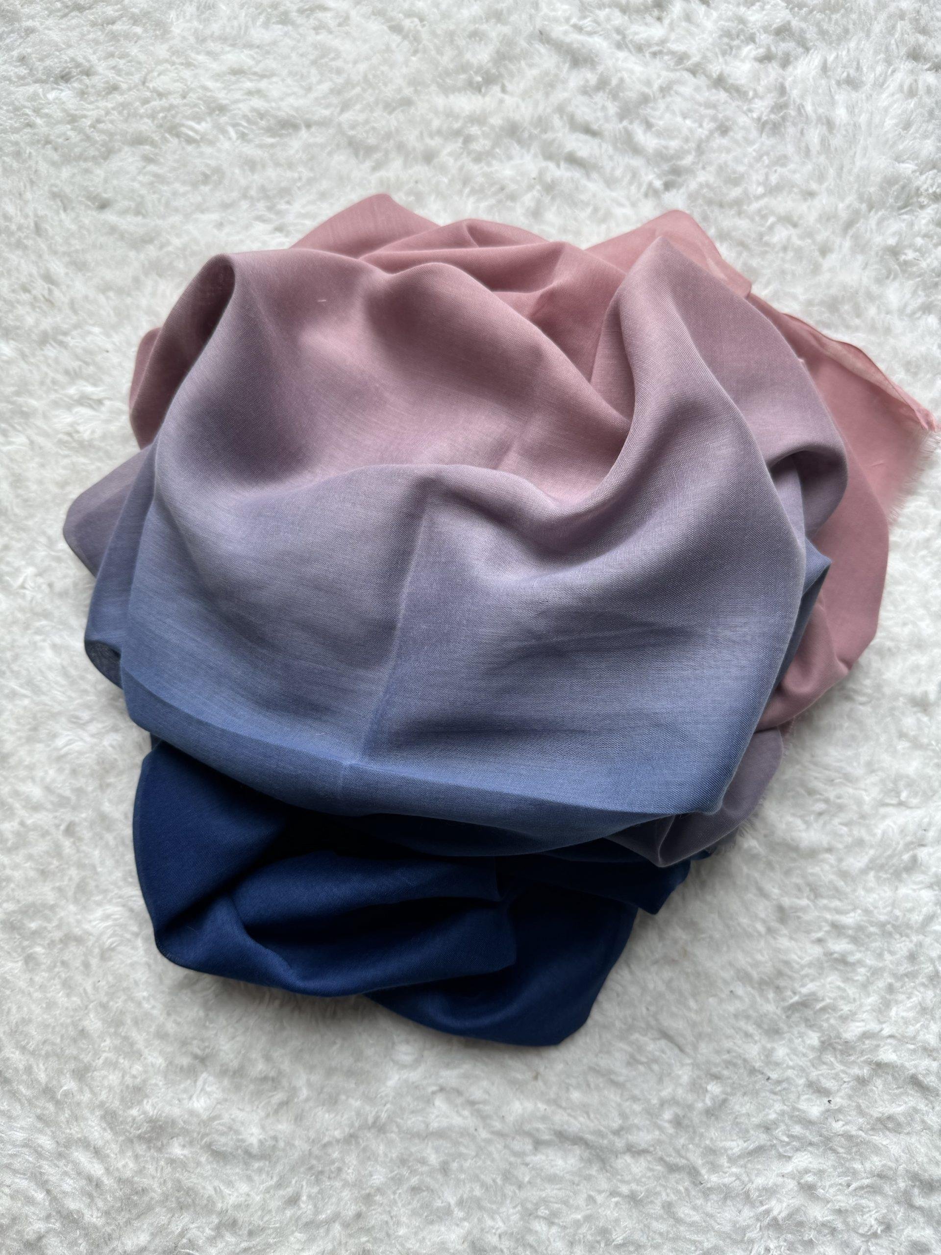 Dubai Degrade Şal - Lacivert Rose