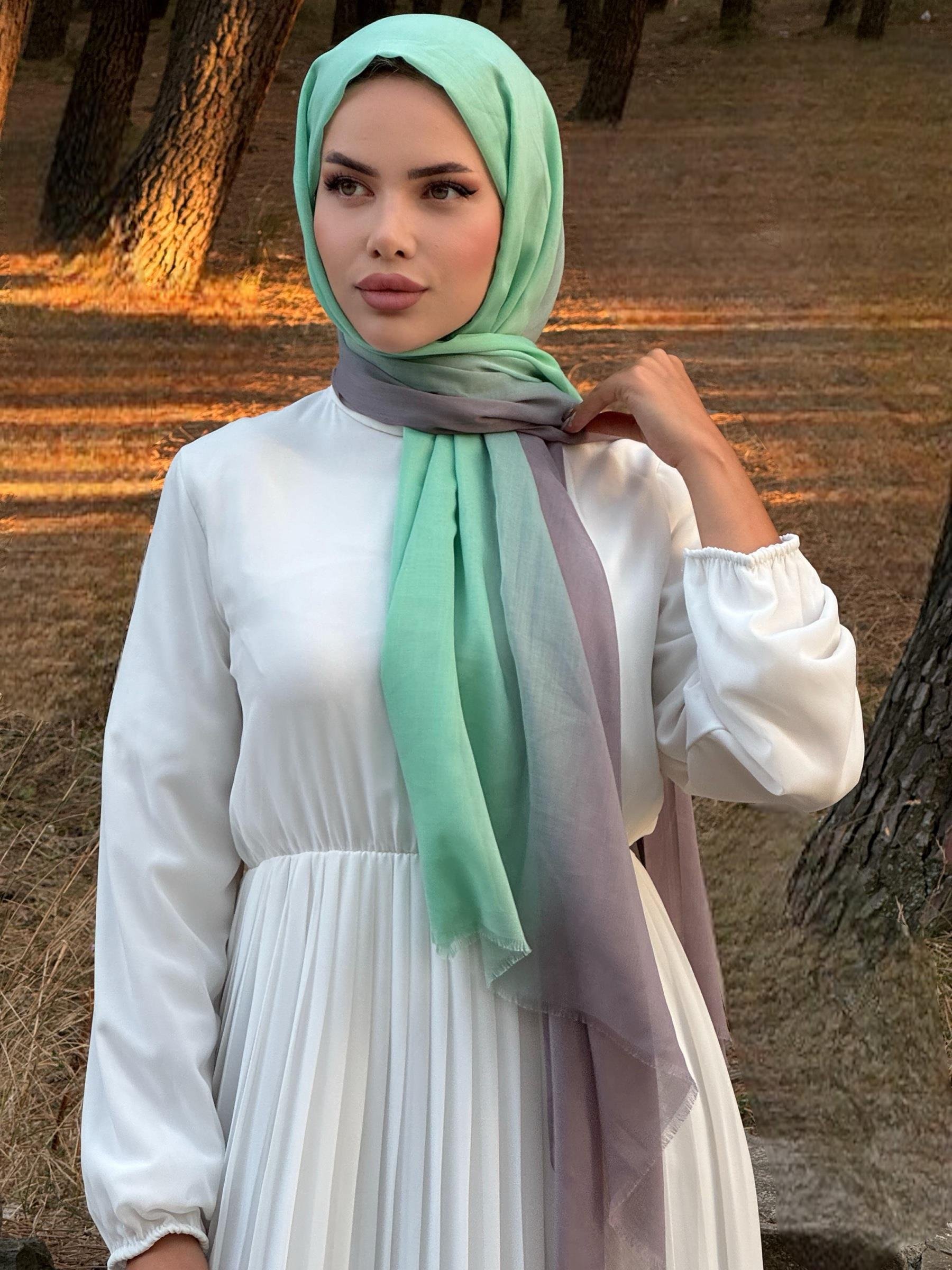 Dubai Degrade Şal - Mint Yeşili