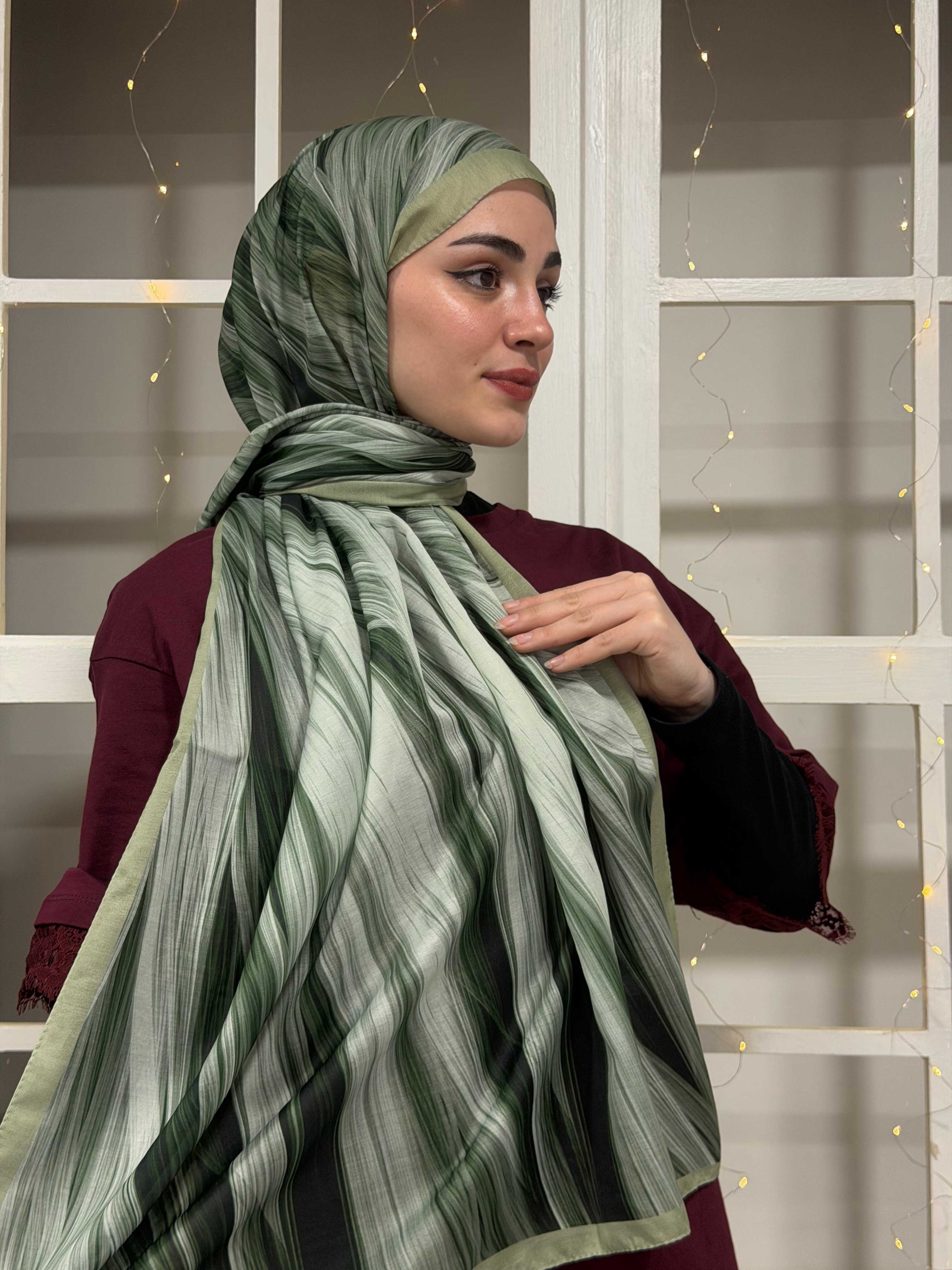 Elara Pamuklu Şal - Mint