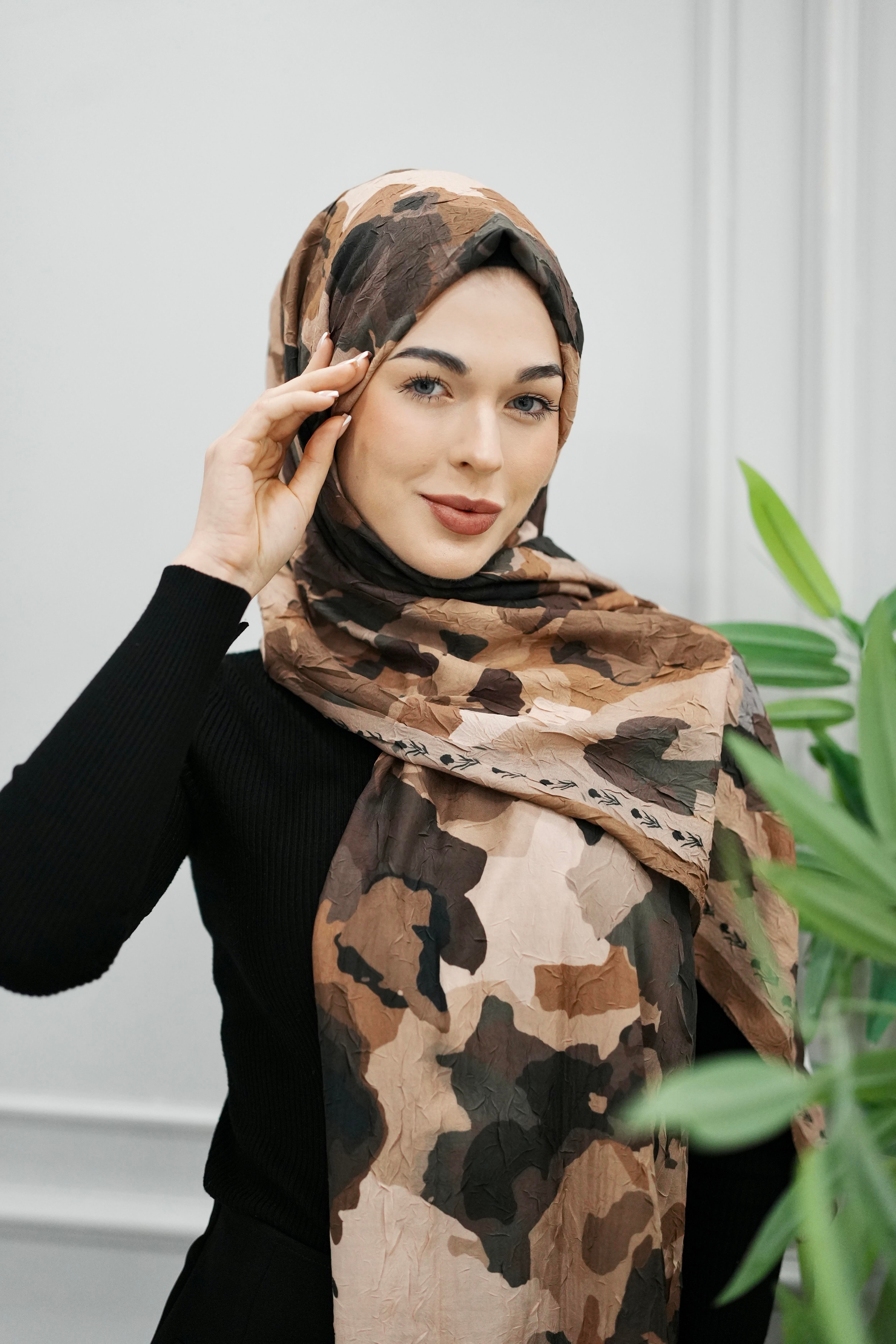 Elina Crush Şal - Kahve