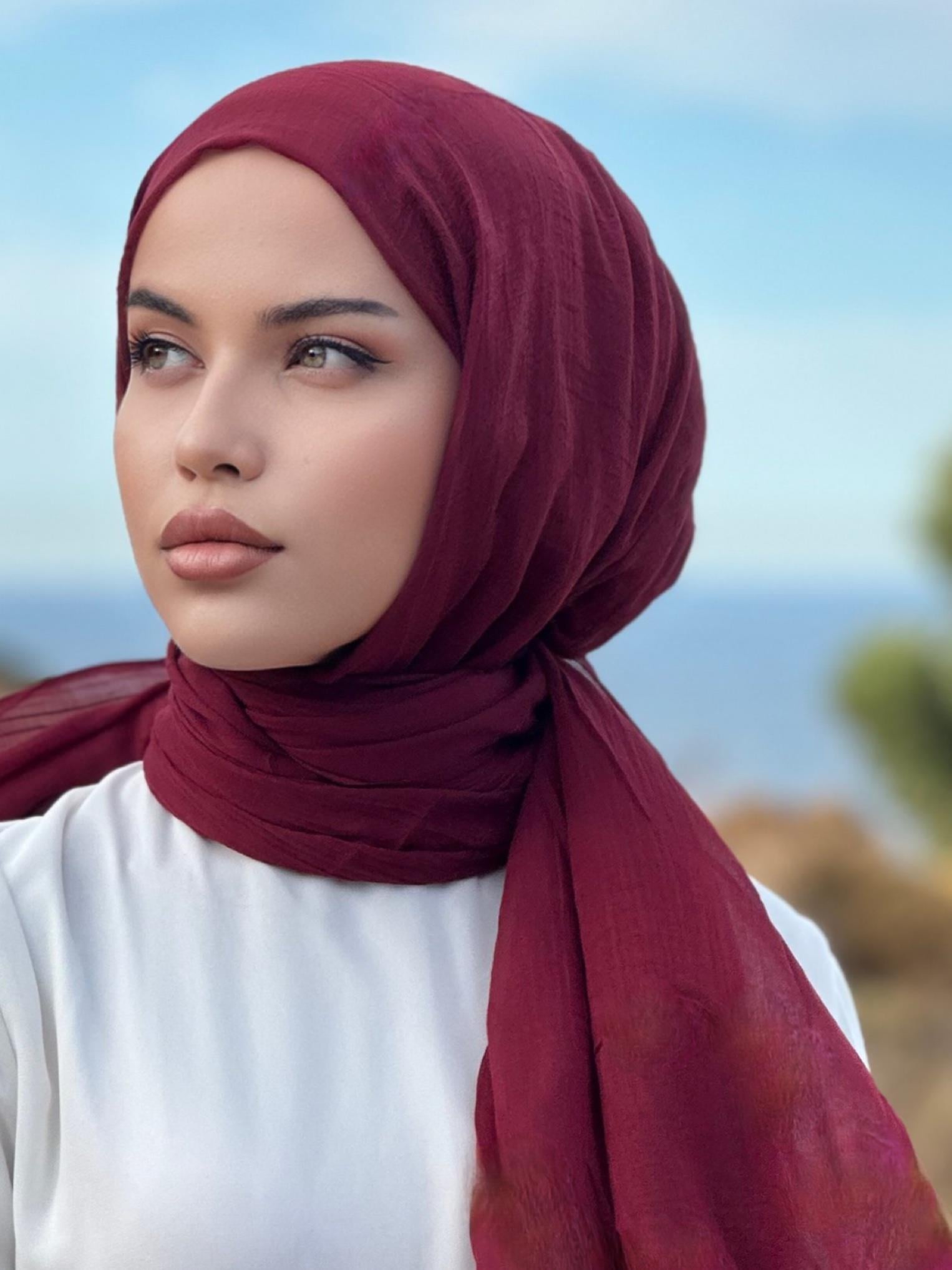 Premium Dubai Şal -Bordo