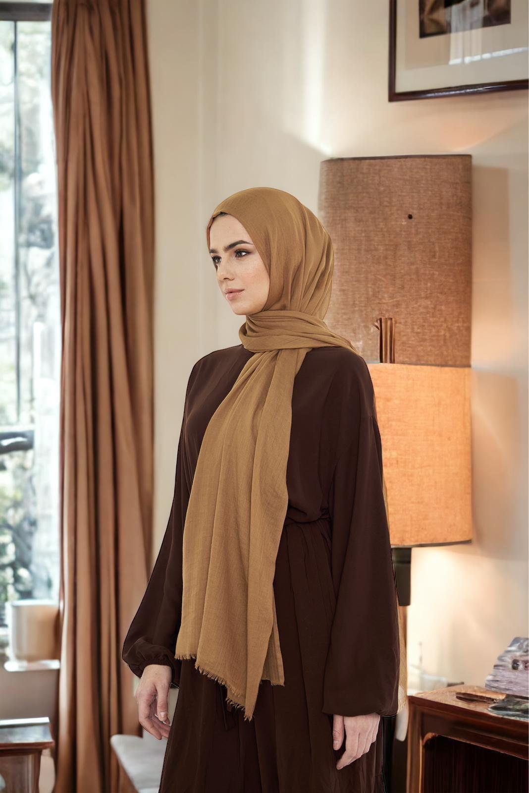Premium Dubai Şal - Camel