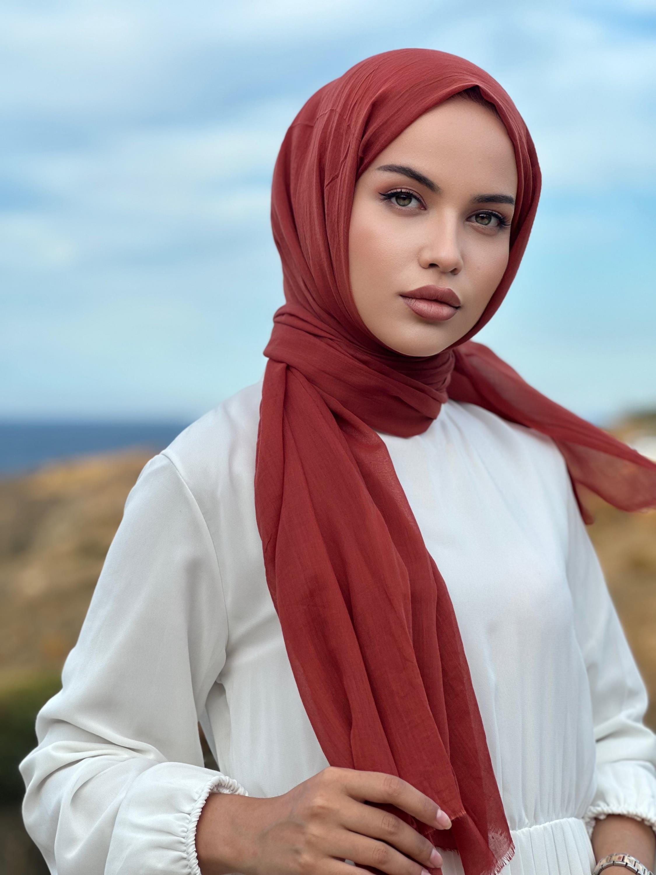 Premium Dubai Şal - Kızıl