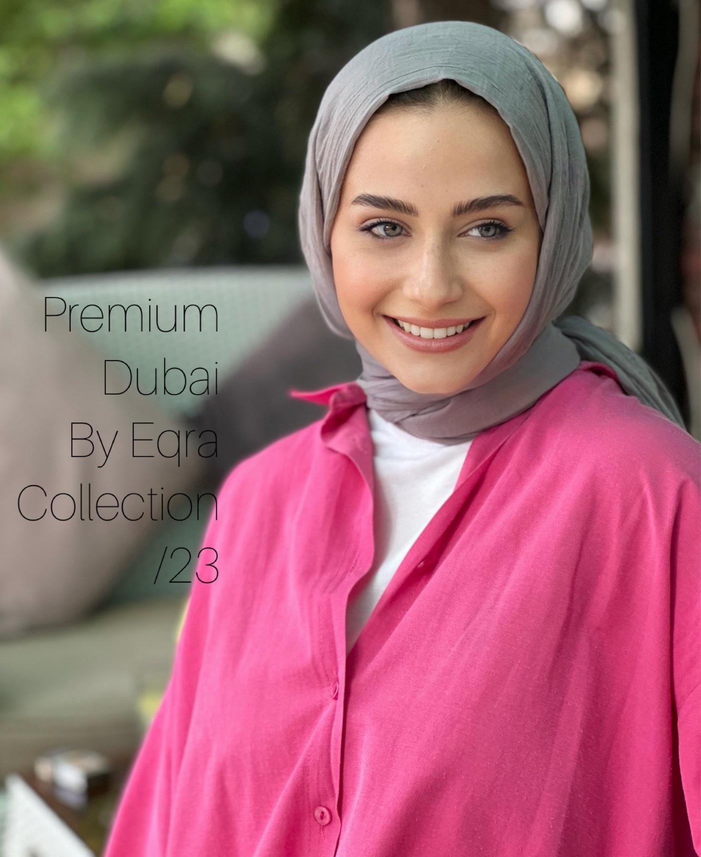 Premium Dubai Şal -Küllü Lila/gri