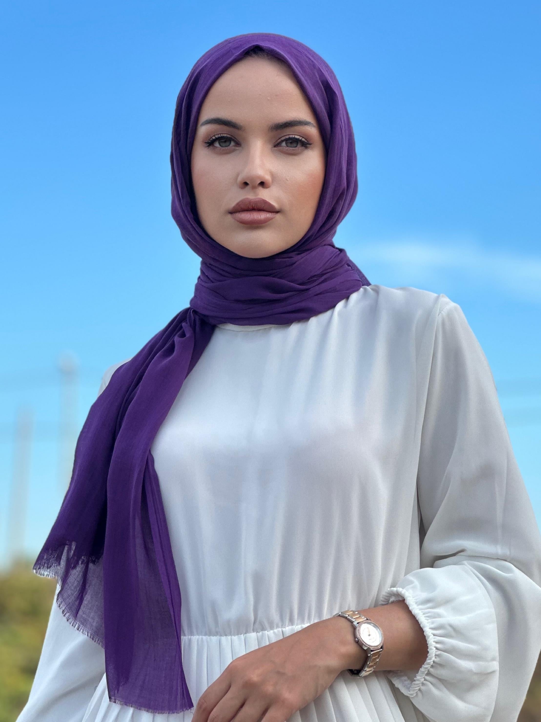 Premium Dubai Şal - Mor