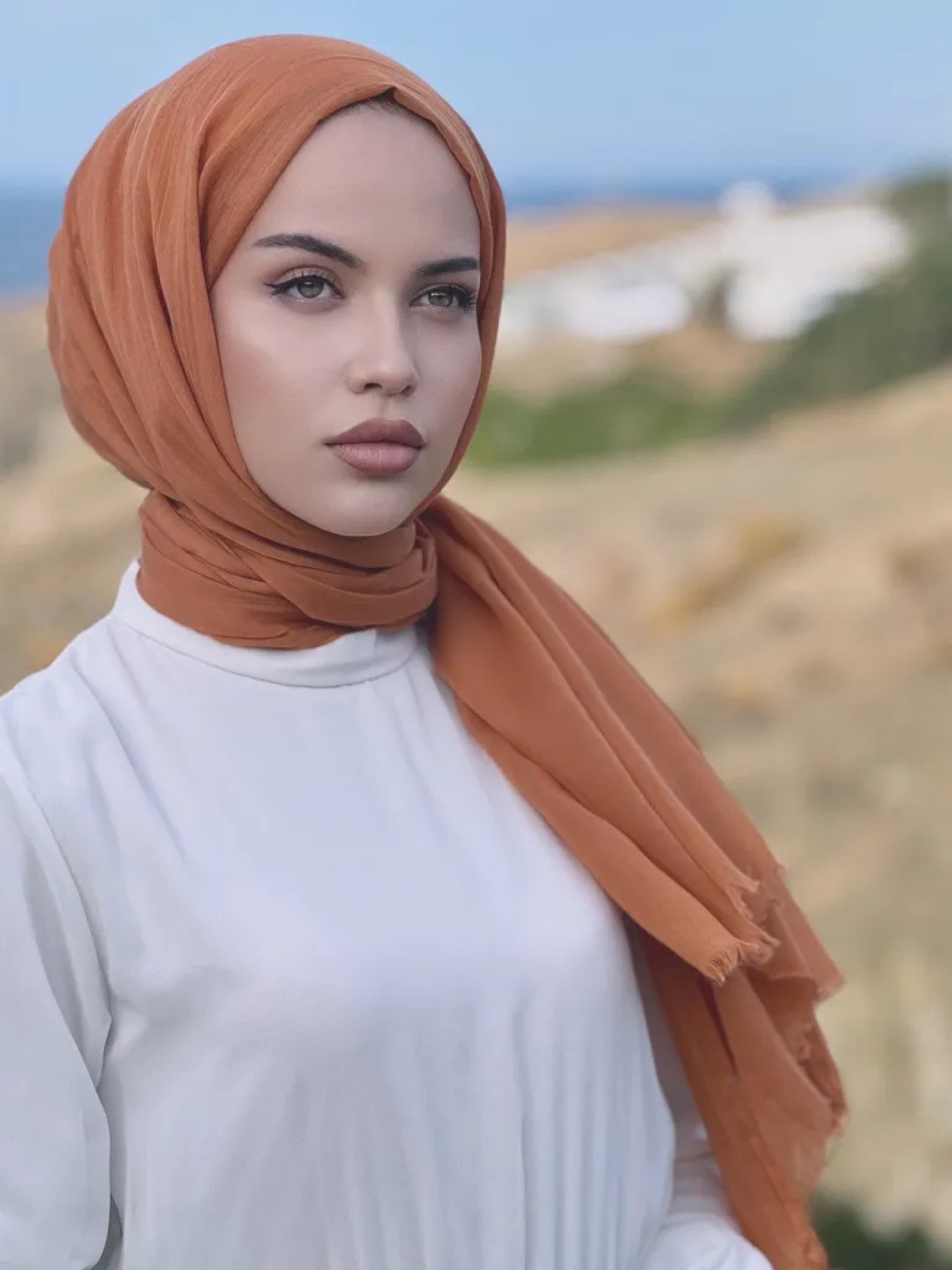 Premium Dubai Şal - Soft Turuncu