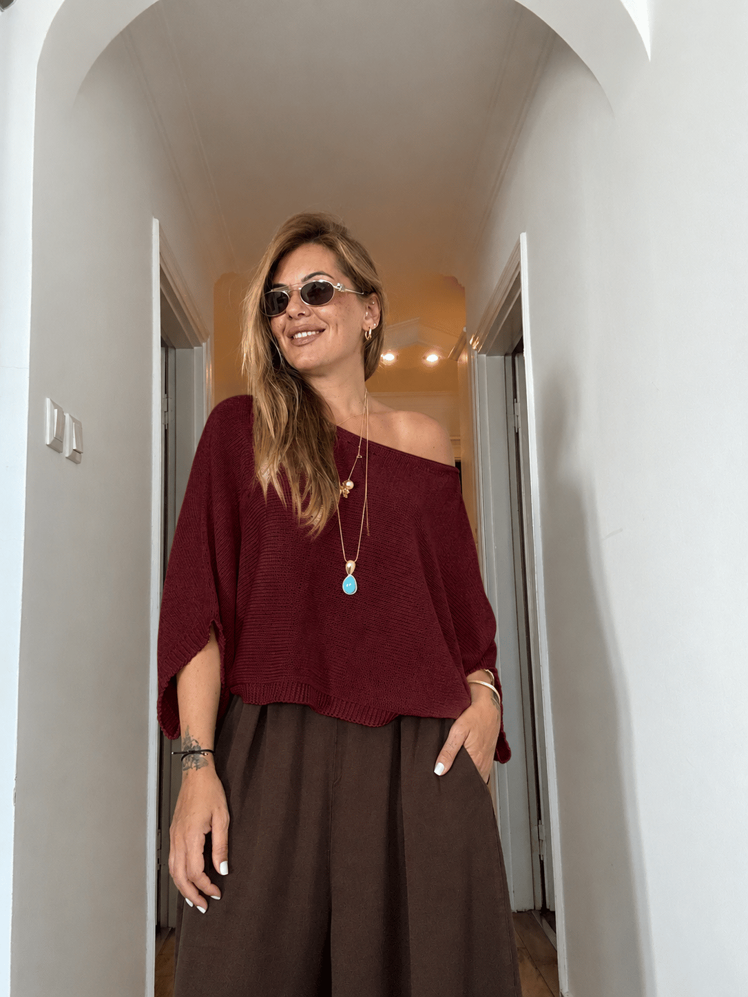 Bordo Merserize Bluz