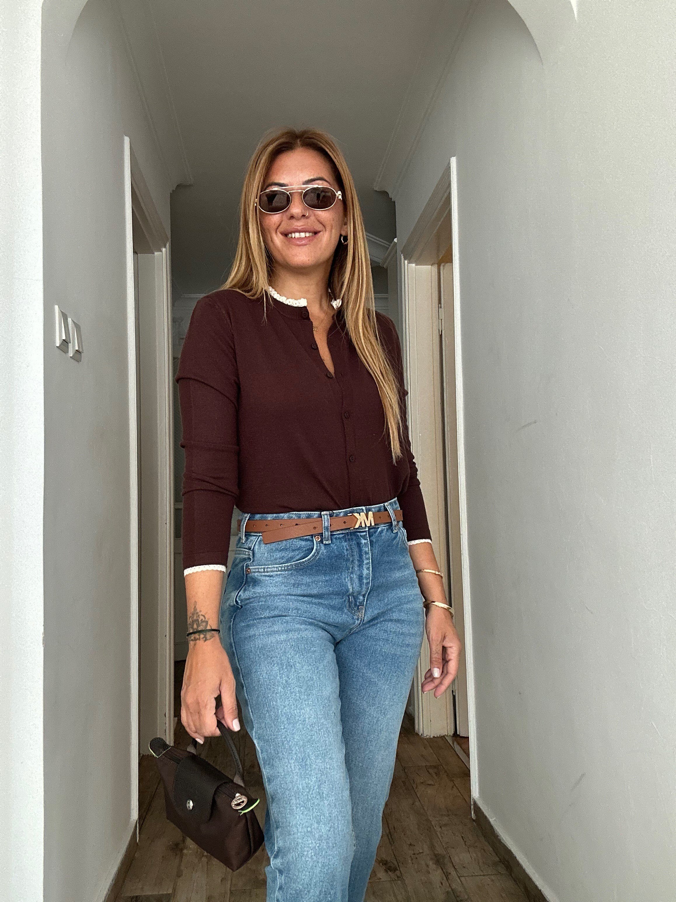 Kahve Mini Fırfır Yumuşak Hırka