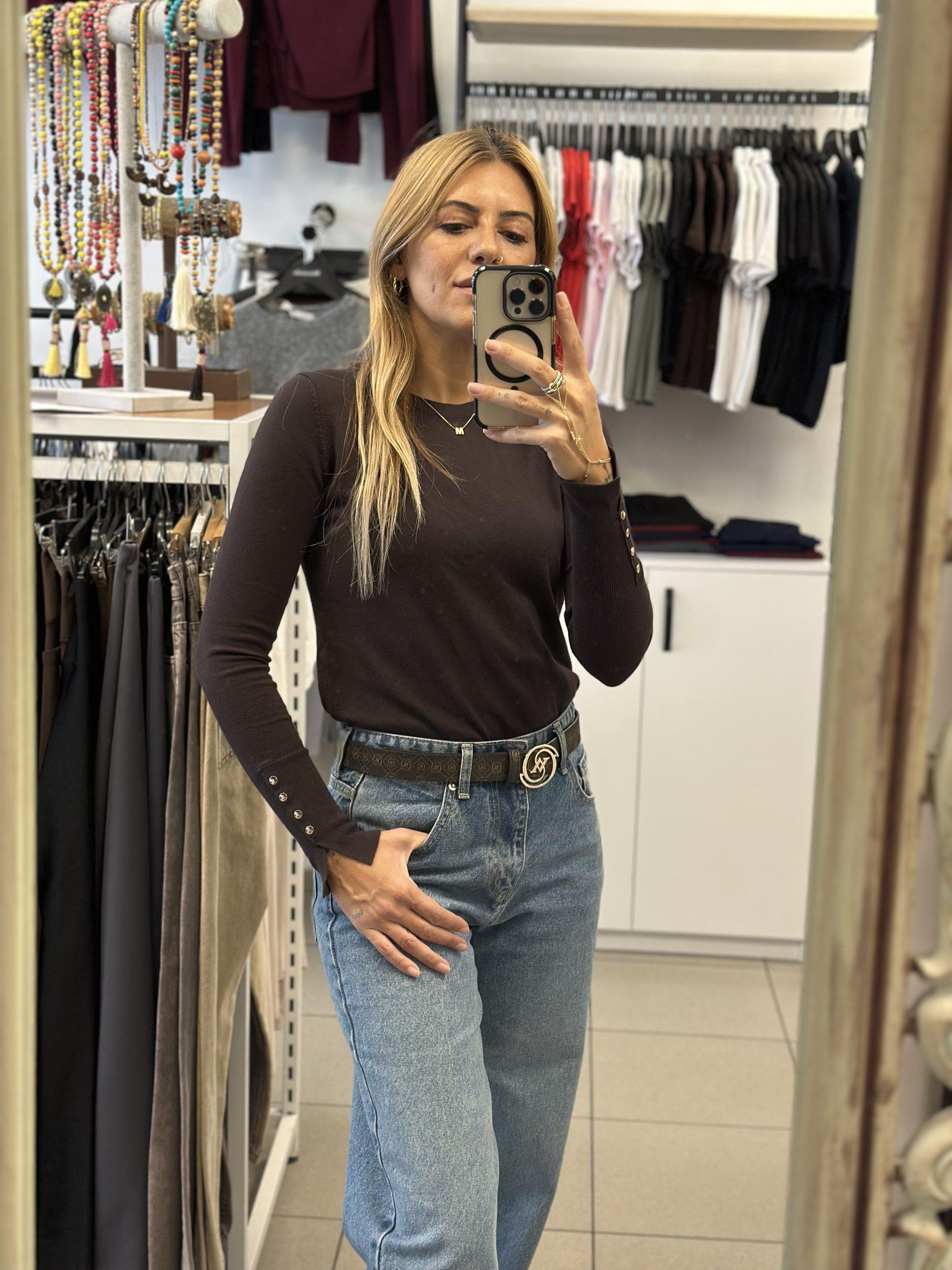 Kahve Zımbalı Triko Standart