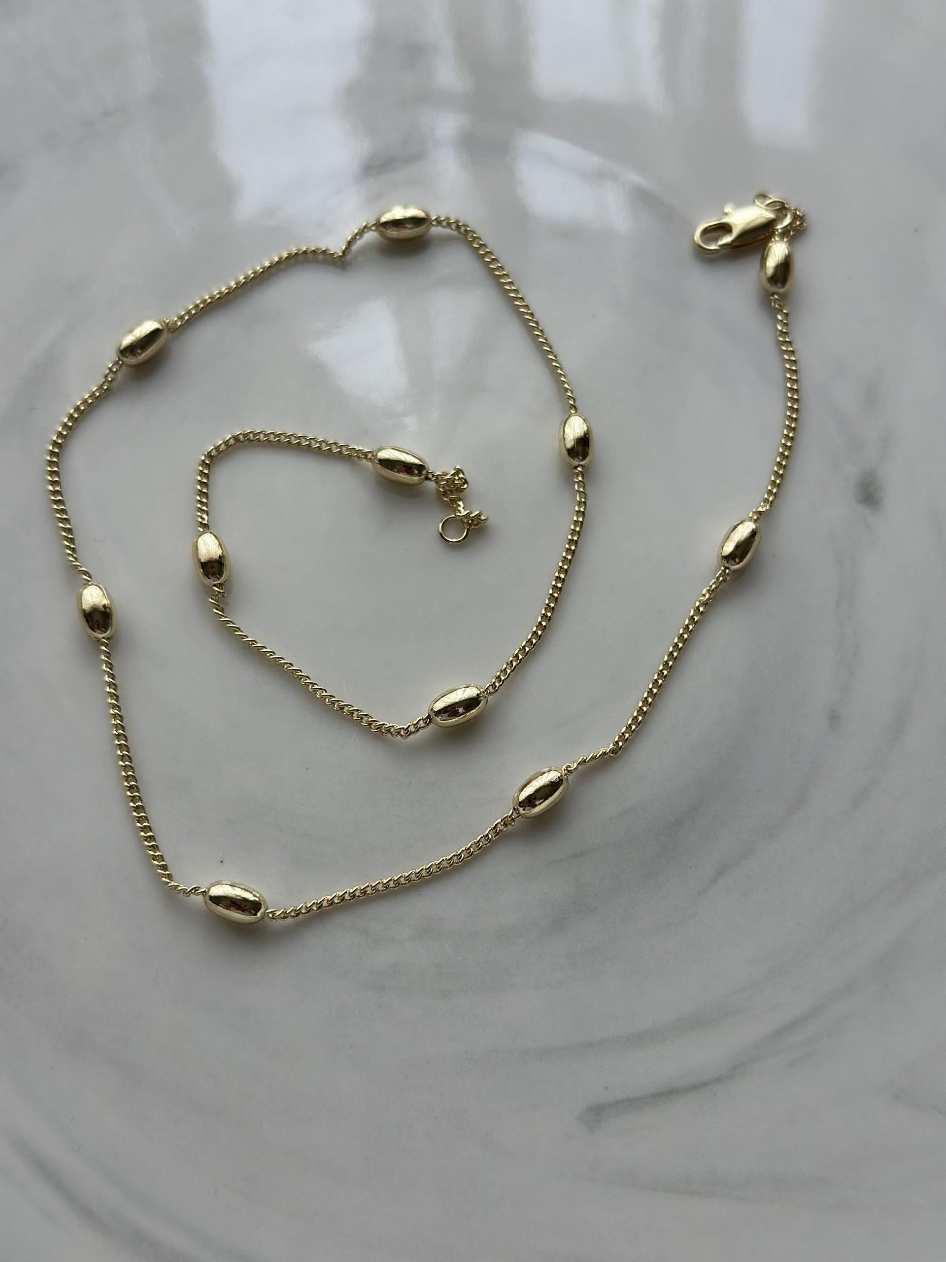 Oval Topçuk Sade Zincir