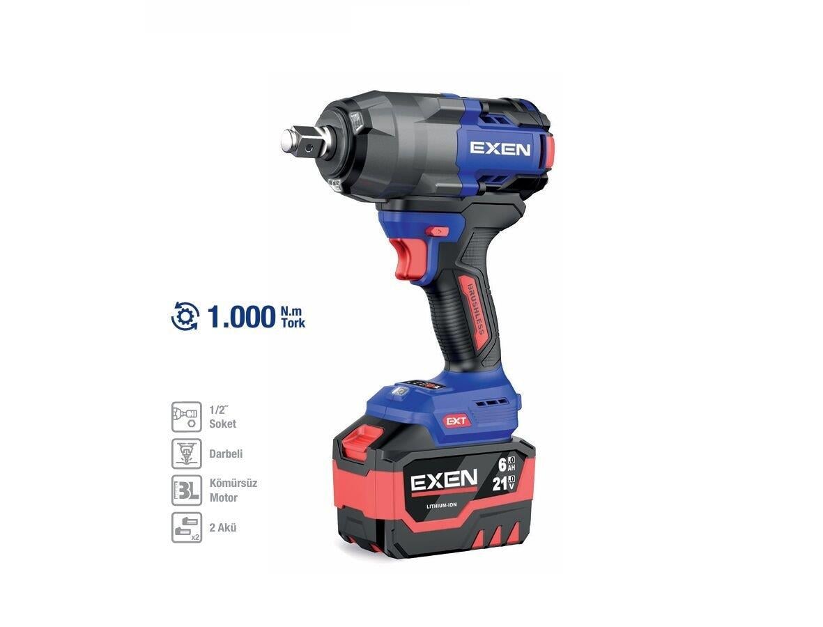 EXEN EN 286 SM 21 V. 6 AH. 1000 NM. KÖMÜRSÜZ ŞARJLI SOMUN SÖKME