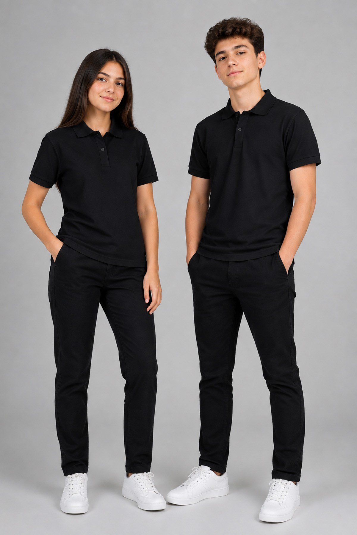 LİSE KISA KOL OKUL LAKOS TSHİRT 2XL-3XL-4XL. Siyah
