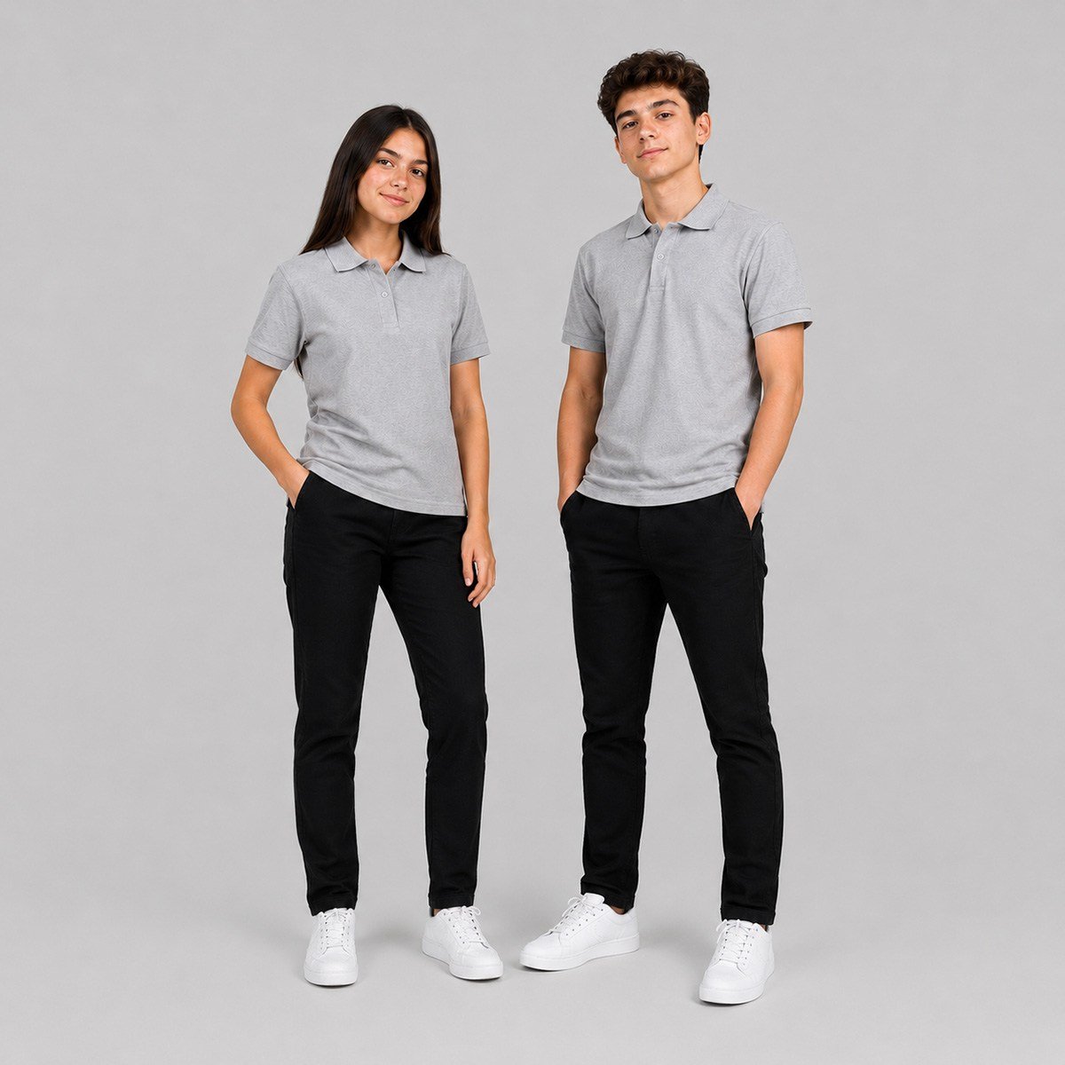 LİSE KISA KOL OKUL LAKOS TSHİRT S-M-L-XL Gri