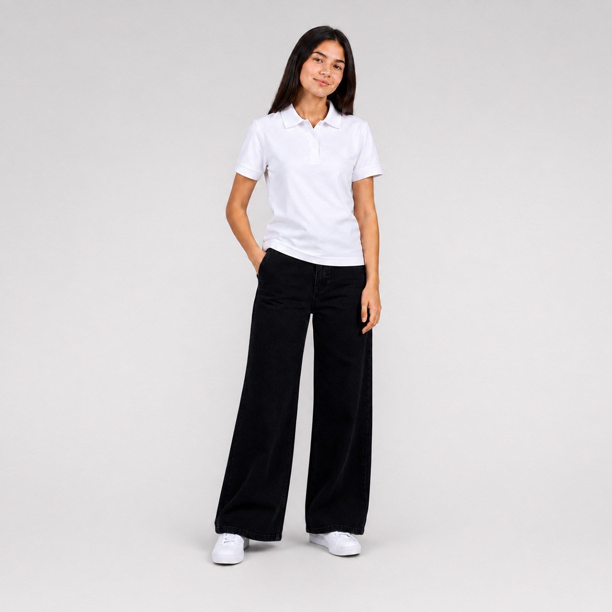 LİSE OKUL PANTOLONU KIZ PALAZZO 34-42 BEDEN Siyah