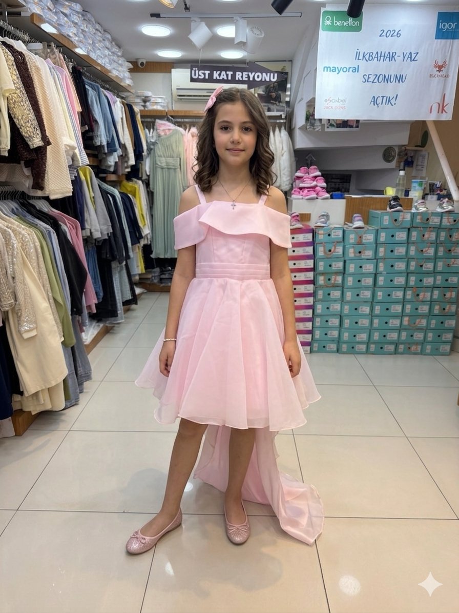 Miss Helina Abiye Elbise 10-14 Yaş Pembe