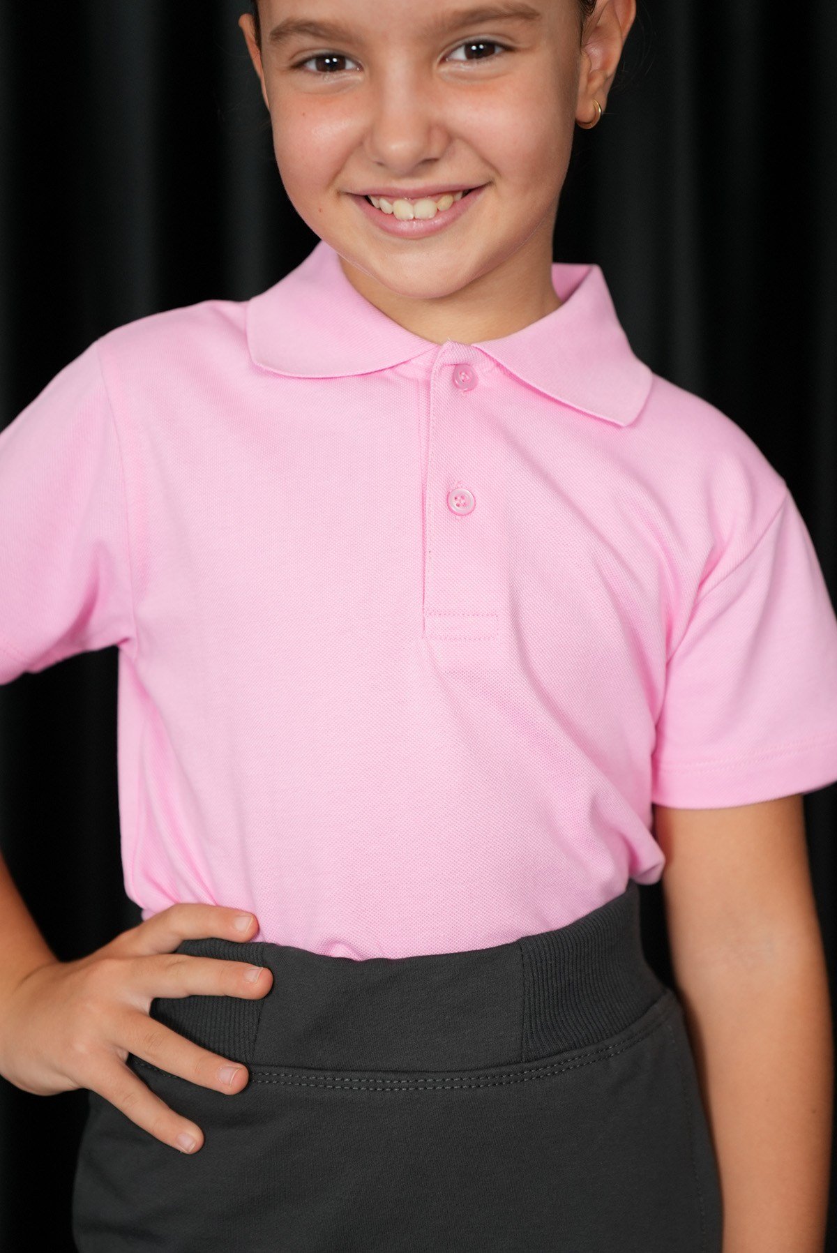 OKUL LAKOS KISA KOL TSHİRT 6-14YAŞ Pembe