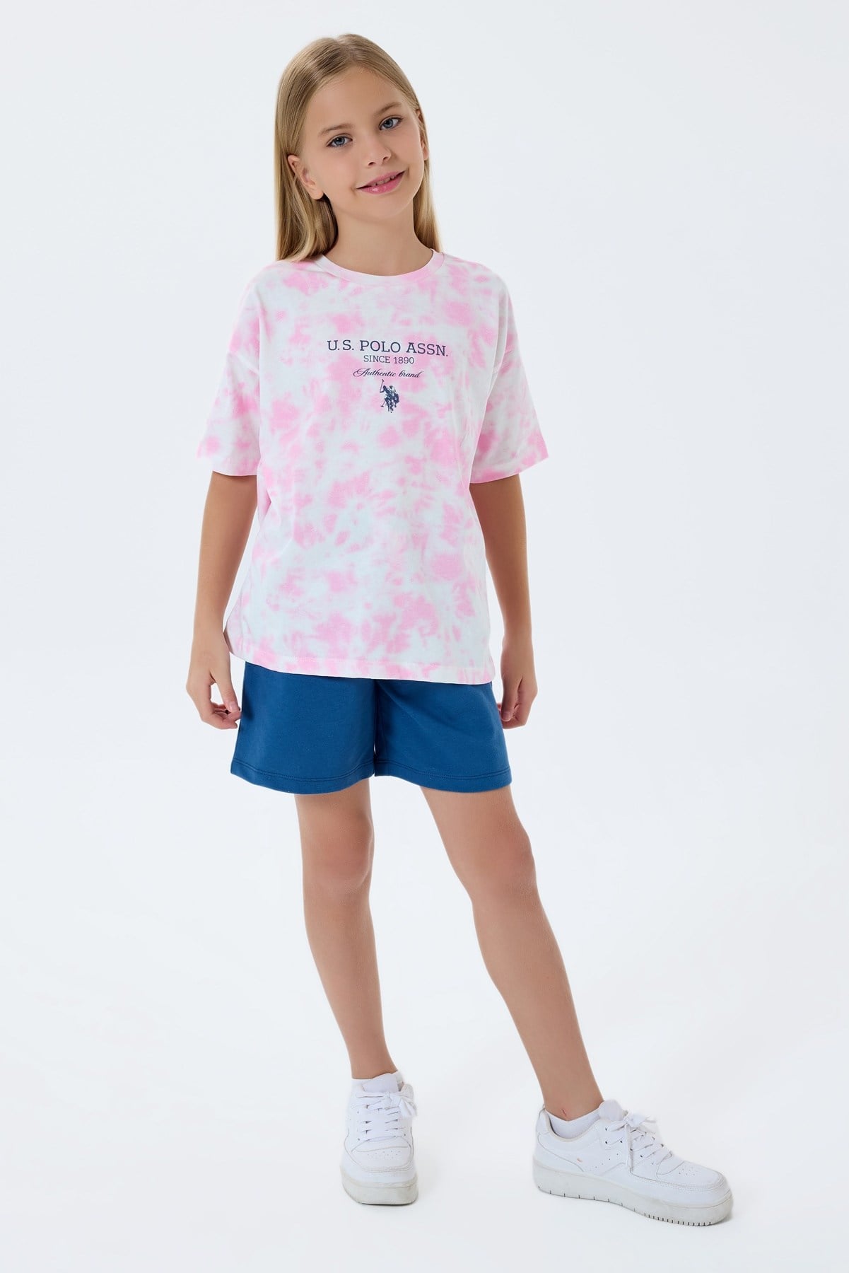 U.S. POLO ASSN Şort Takım 4-8 Yaş Pembe