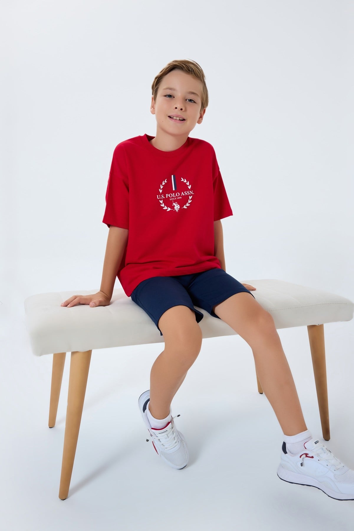 U.S. POLO ASSN Şort Takım 9-14 Yaş Kırmızı