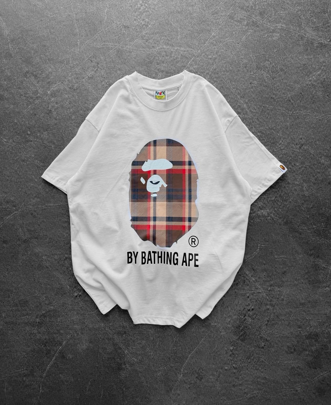 BEYAZ SARI KARE BAPE TSHİRT