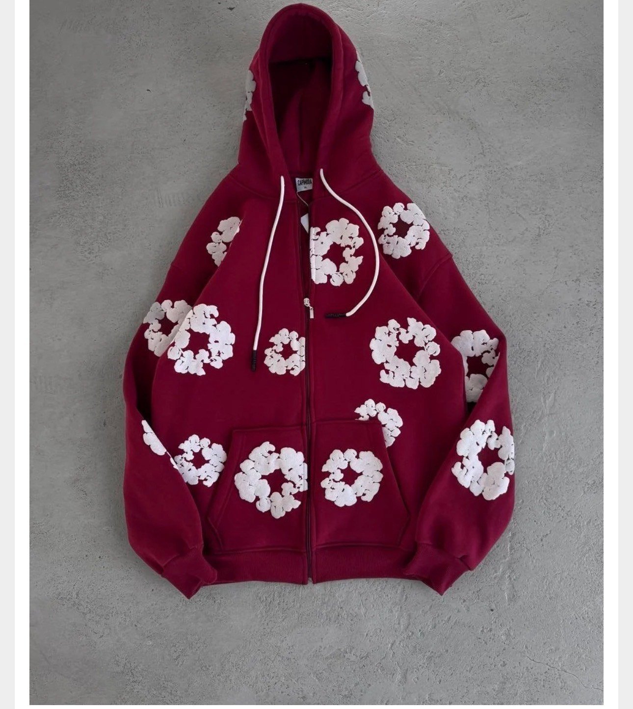 BORDO DENİM TEARS HIRKA