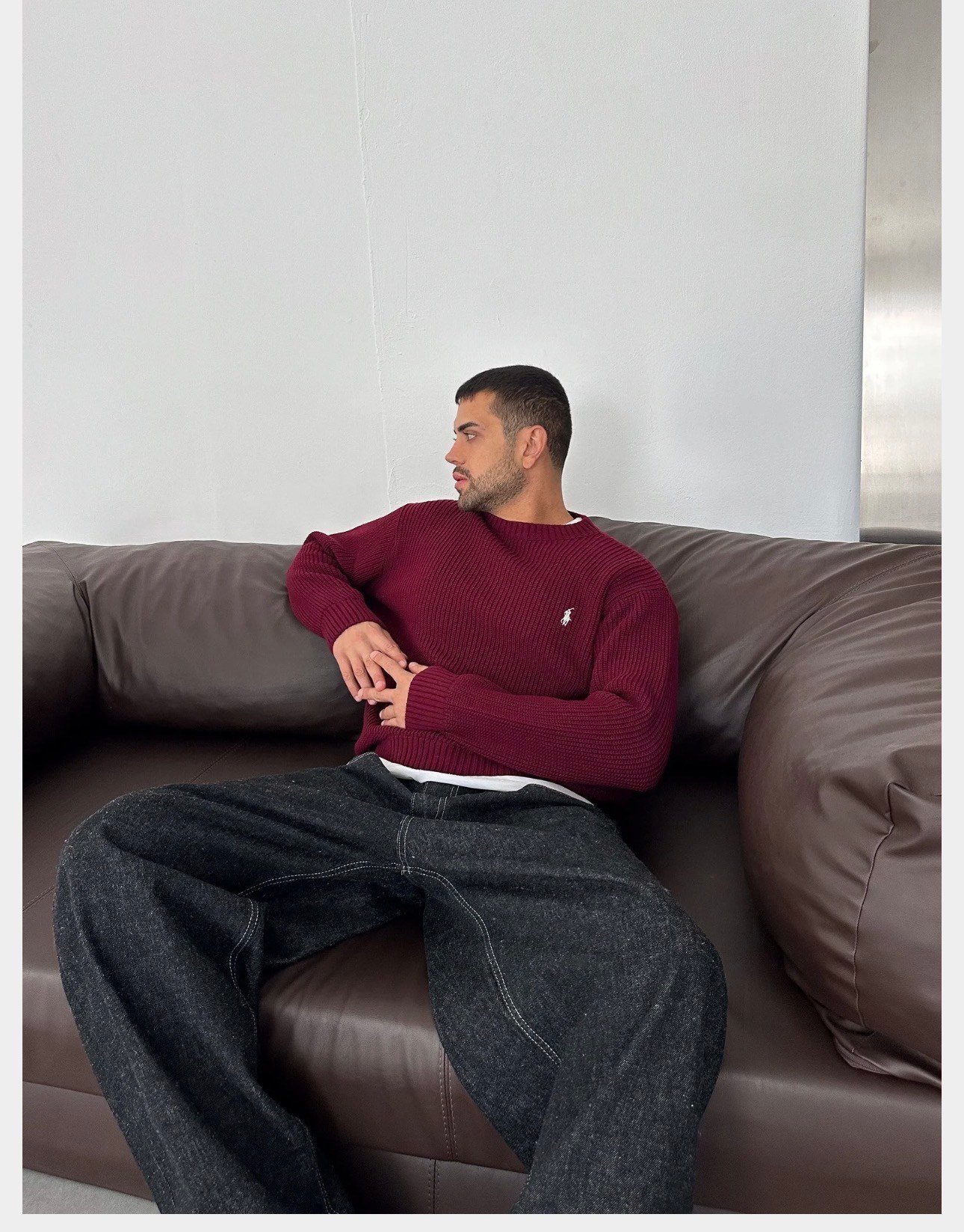 BORDO POLO TRİKO KAZAK