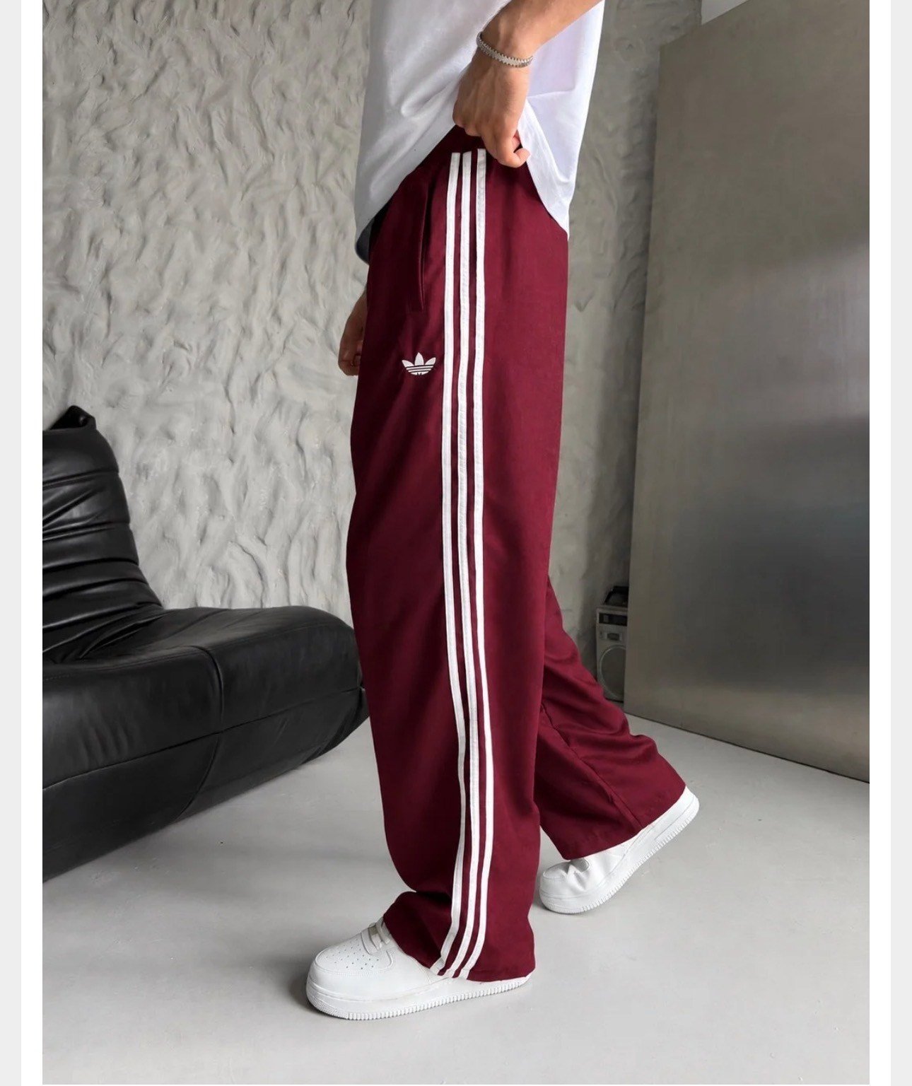 BORDO SÜET ADİDAS EŞOFMAN