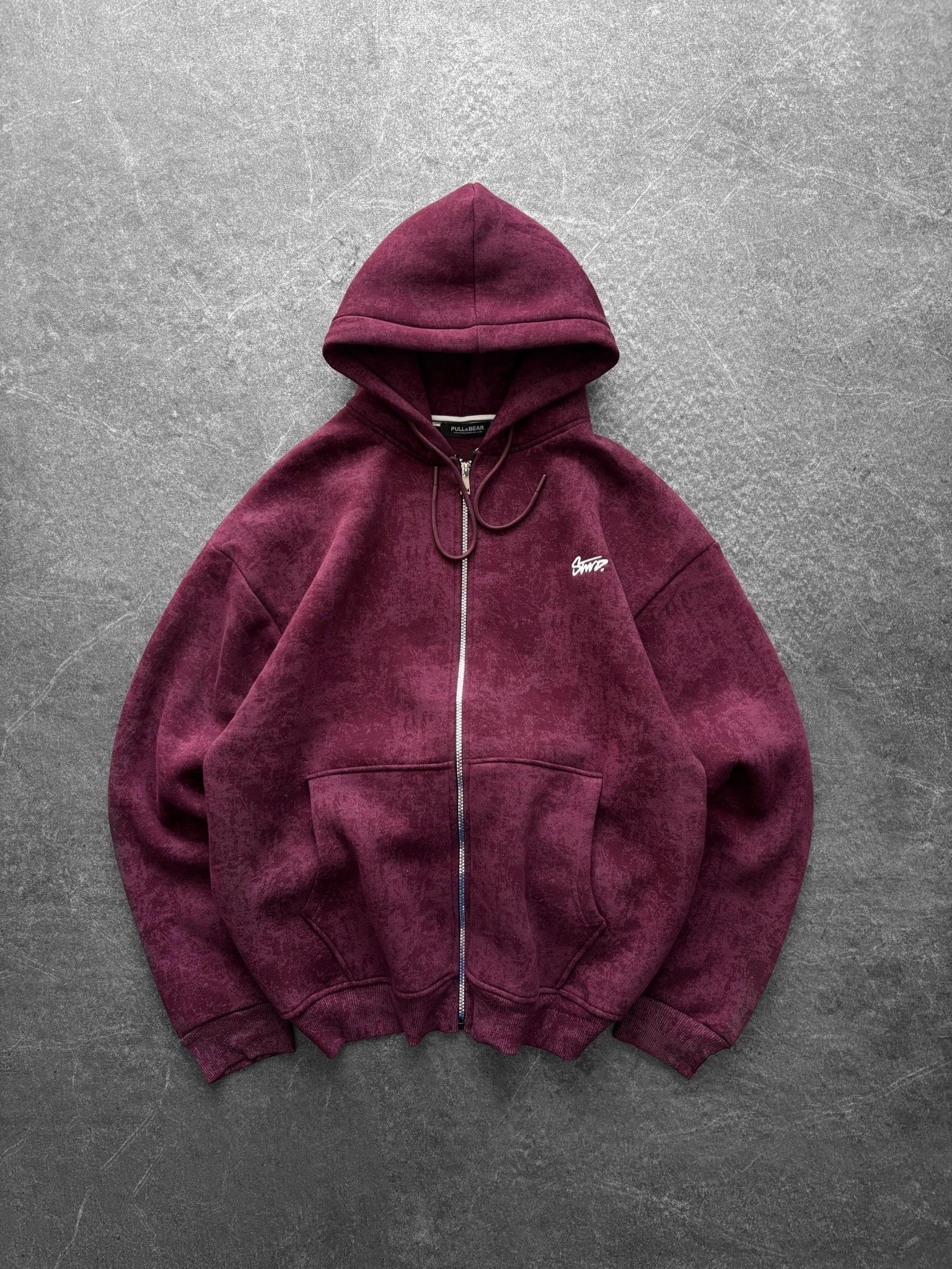 Bordo Yıkama Stwd Hırka