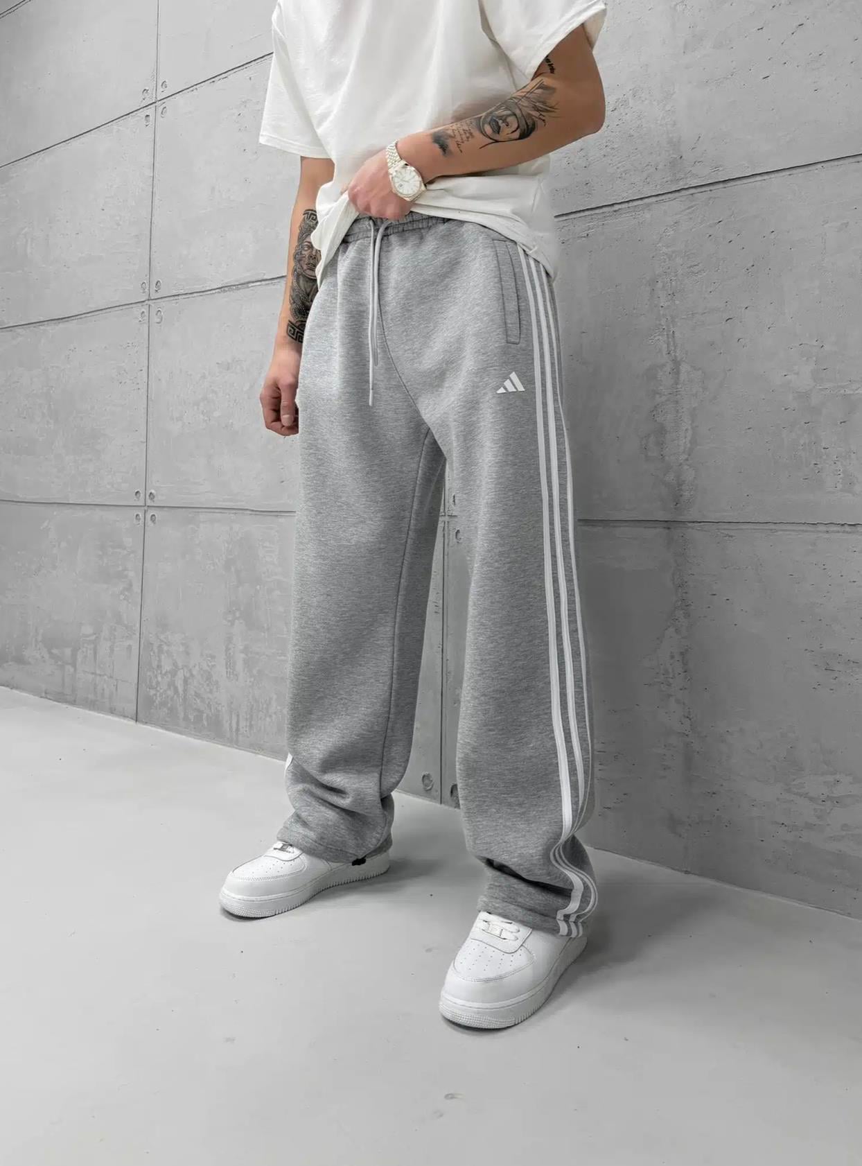 Gri Çizgi Adidas Eşofman