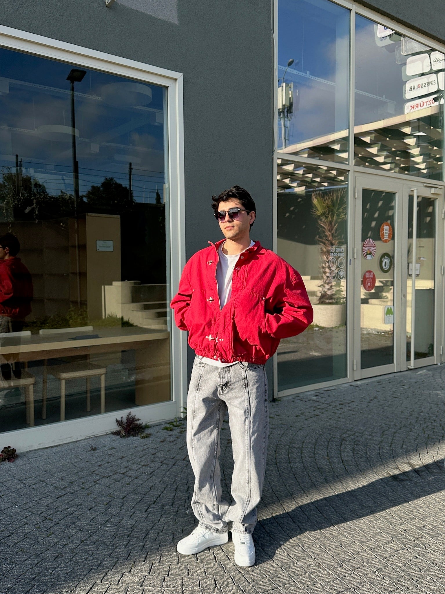 GRİ ORTA ÇİZGİ BAGGY PANTOLON