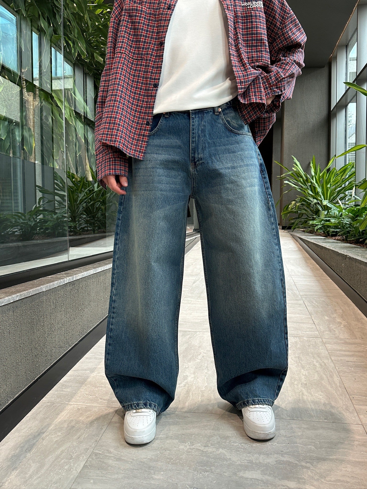 KOT MAVİ SKATER BAGGY PANTOLON