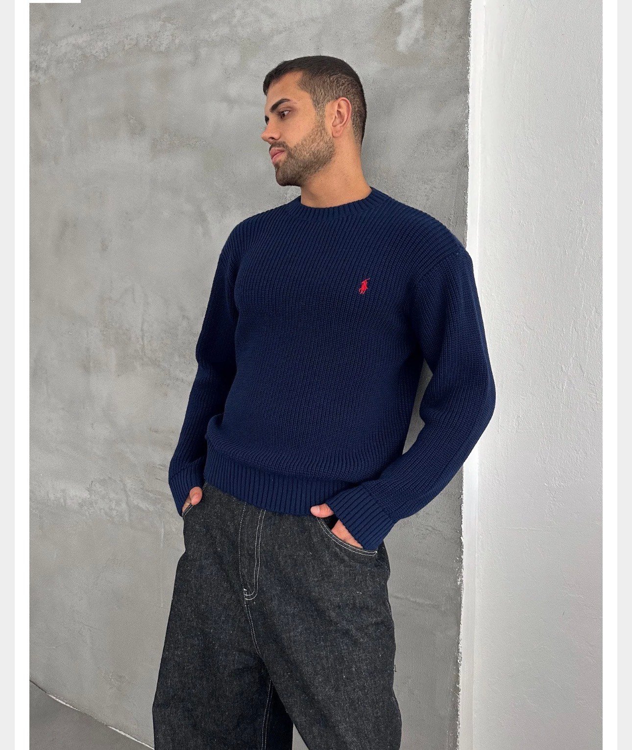 LACİVERT POLO TRİKO KAZAK