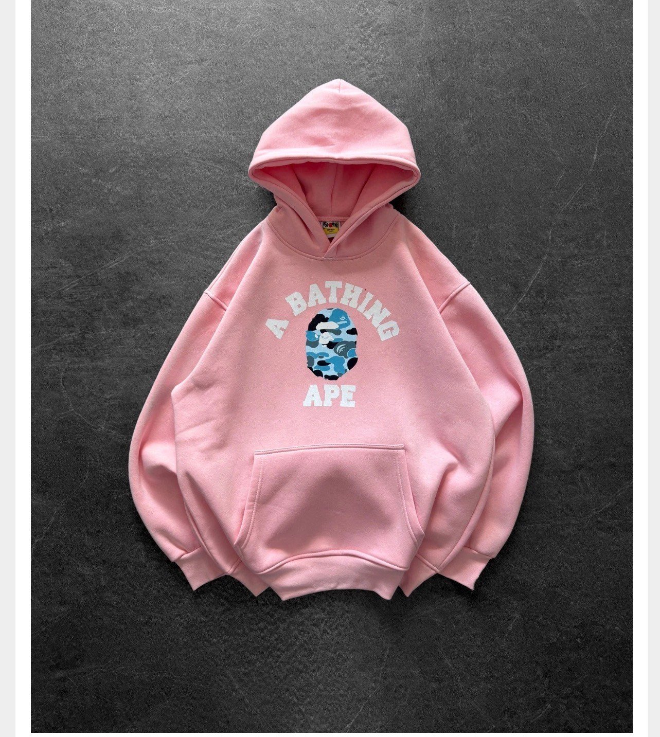 MAVİ BASKI PEMBE BAPE SWEAT