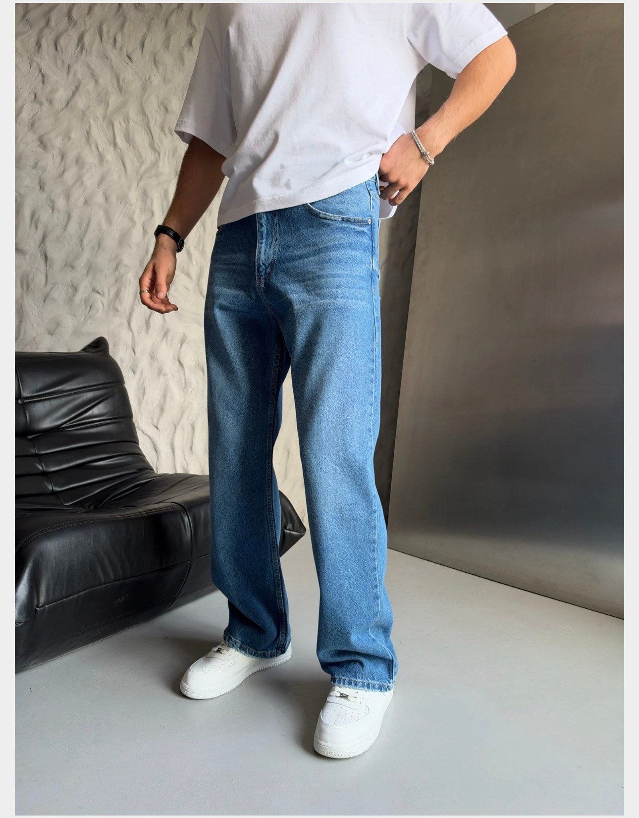 MAVİ LOOSE-FİT PANTOLON