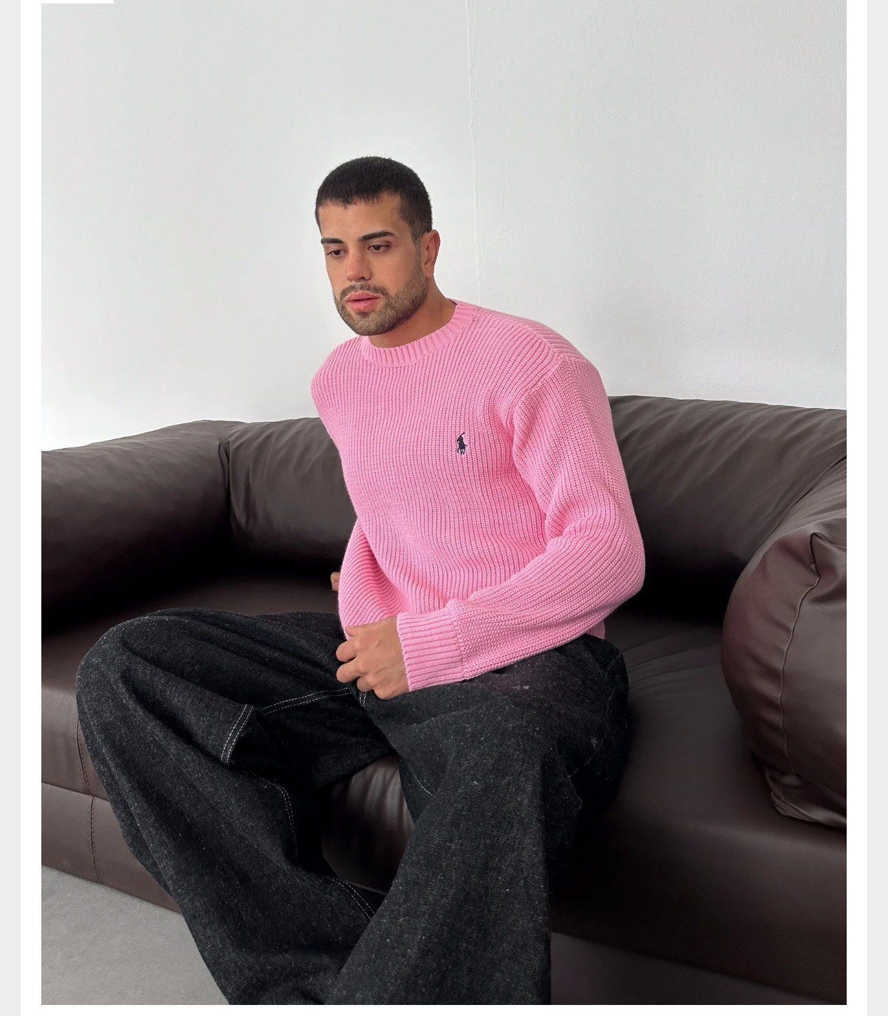 PEMBE POLO TRİKO KAZAK