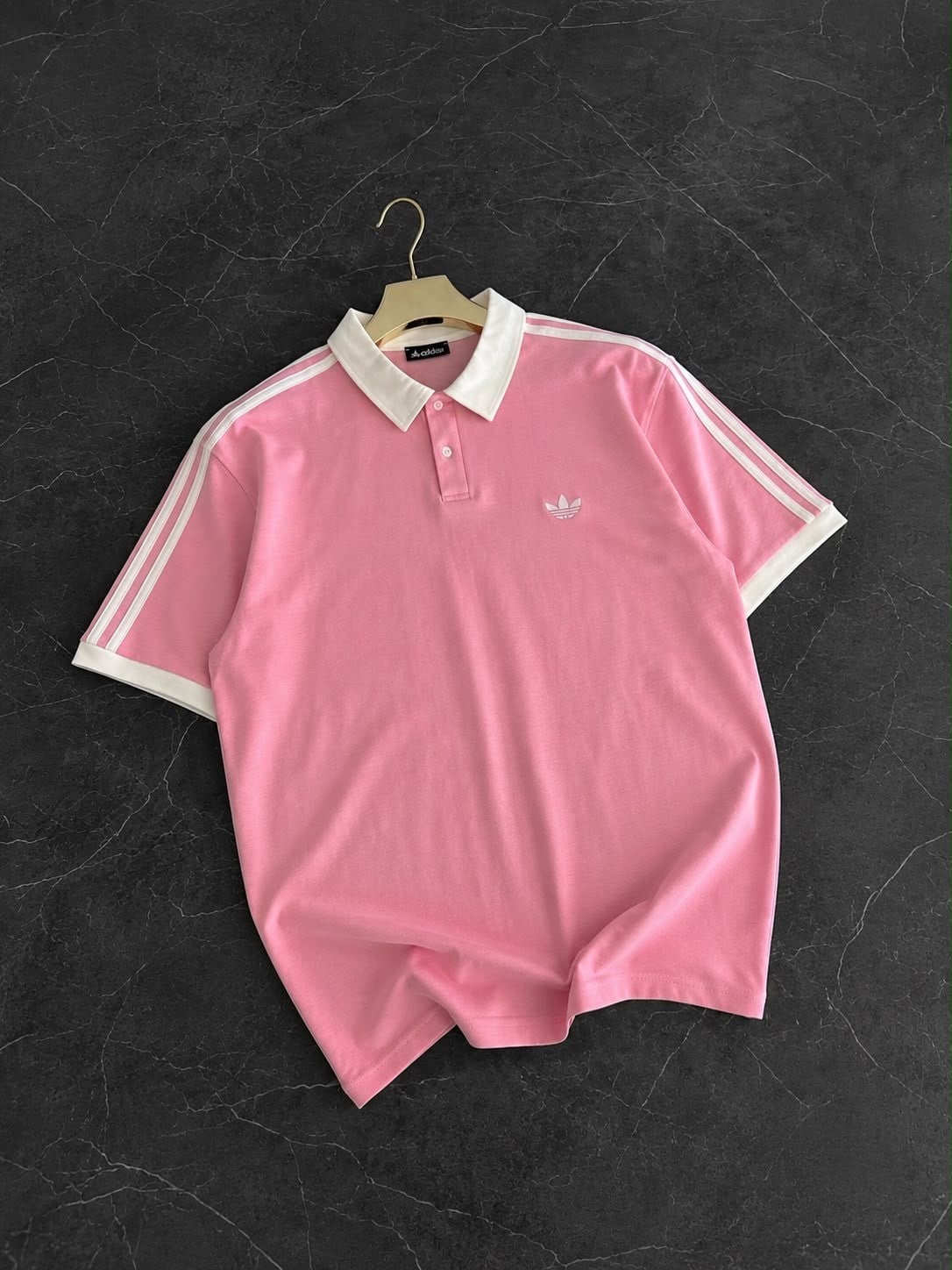 PEMBE POLO YAKA ADİDAS TSHİRT