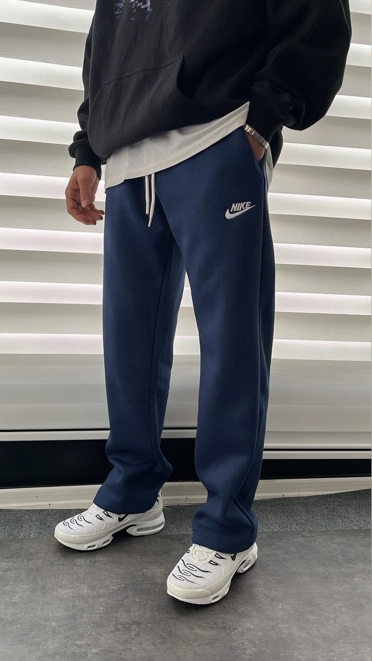 Şardonlu Lacivert Baggy Yazı Nike Eşofman