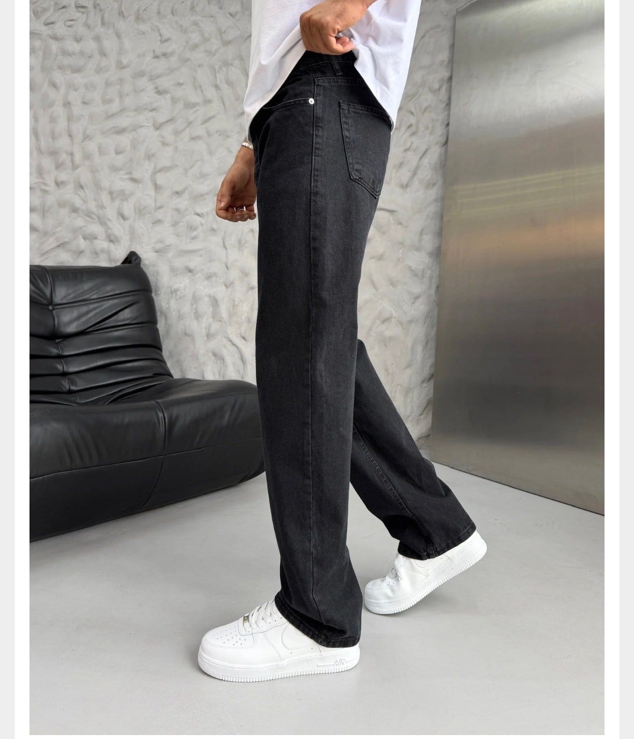 SİYAH KOT BAGGY PANTOLON
