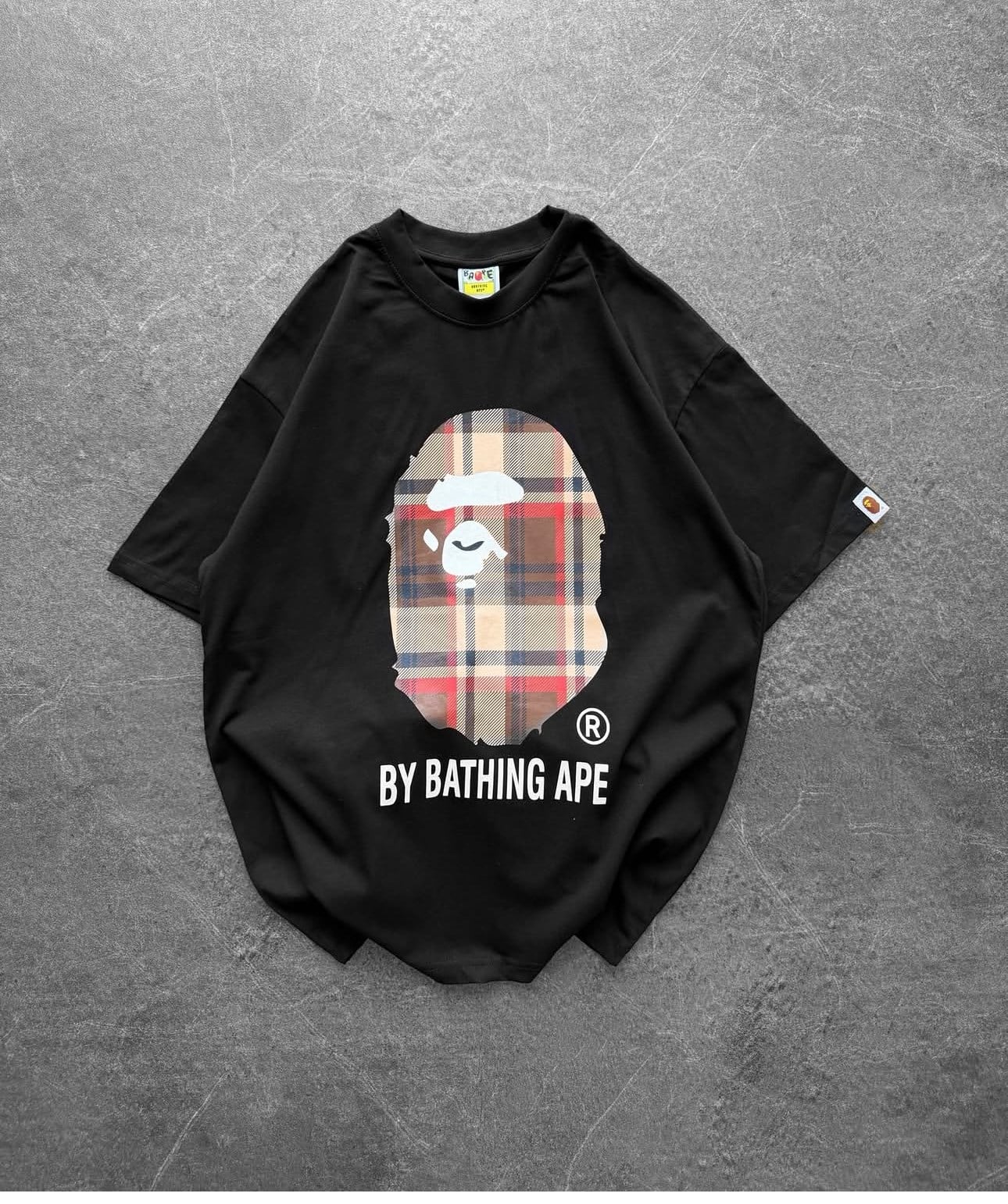 SİYAH SARI KARE BAPE TSHİRT