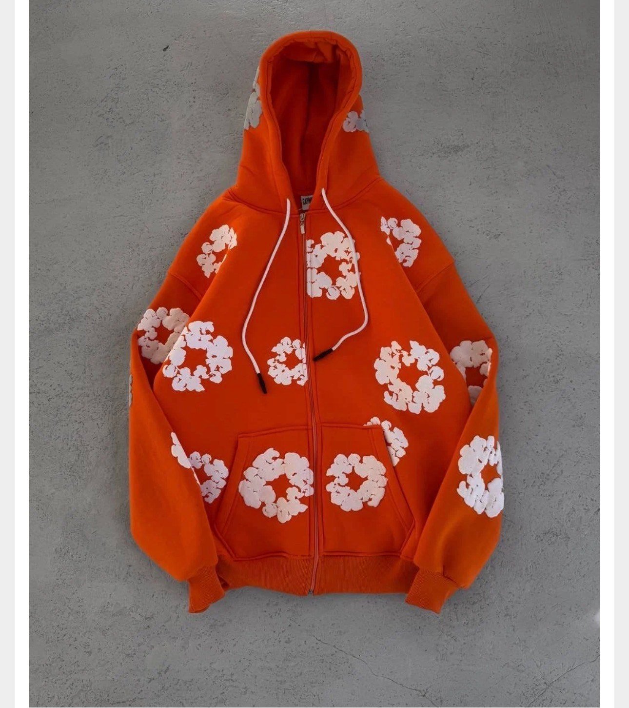 TURUNCU DENİM TEARS HIRKA