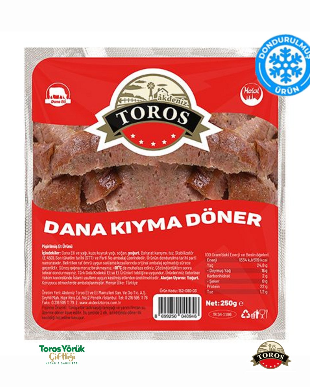 DÖNER  DANA 250GR AKDENİZ TOROS