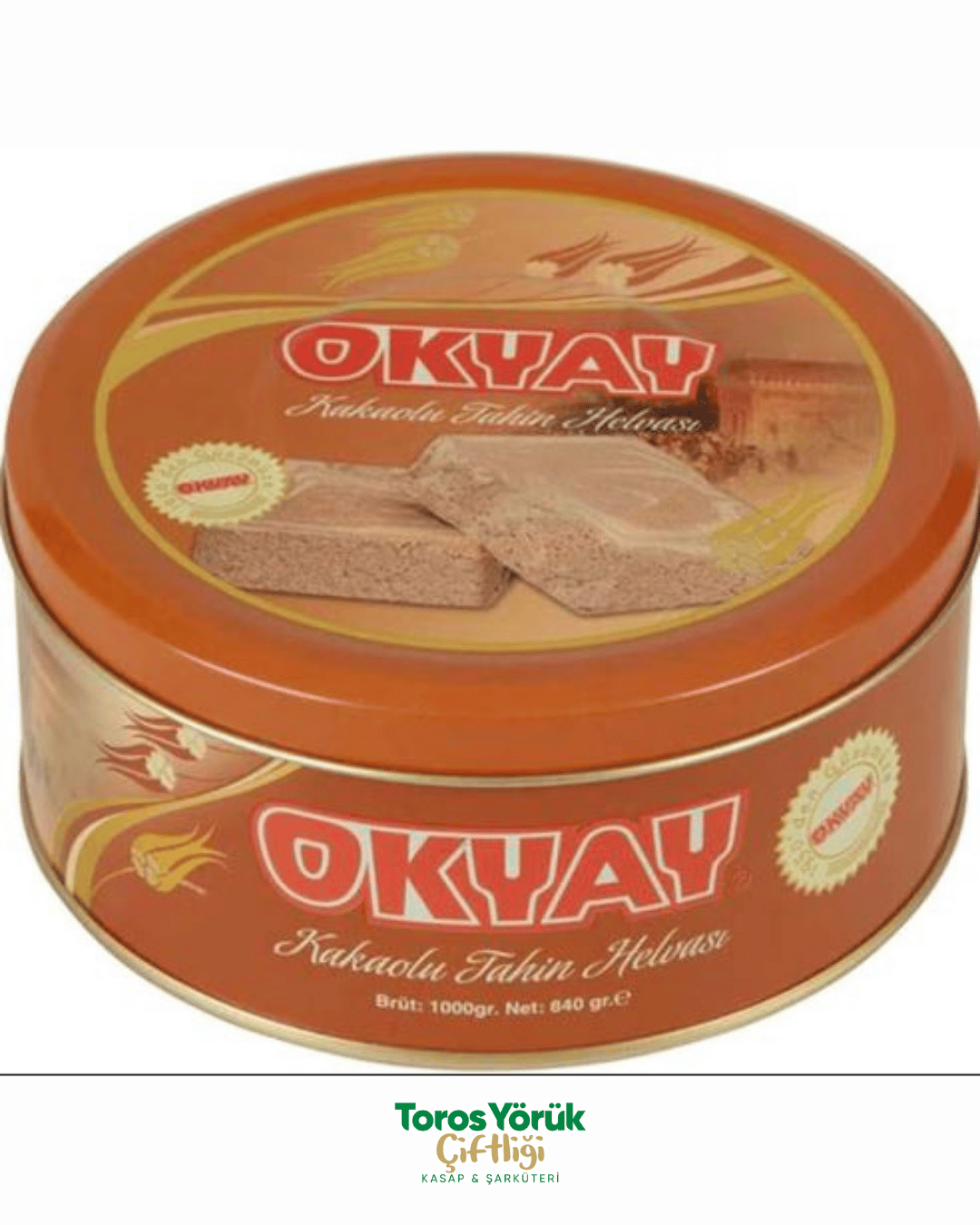 OKYAY KAKAOLU TAHİN HELVA TENEKE 840 GR