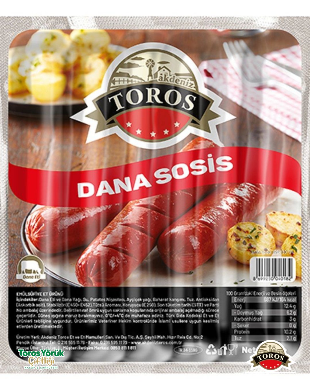 SOSİS 250 GR DANA AKDENİZ TOROS 