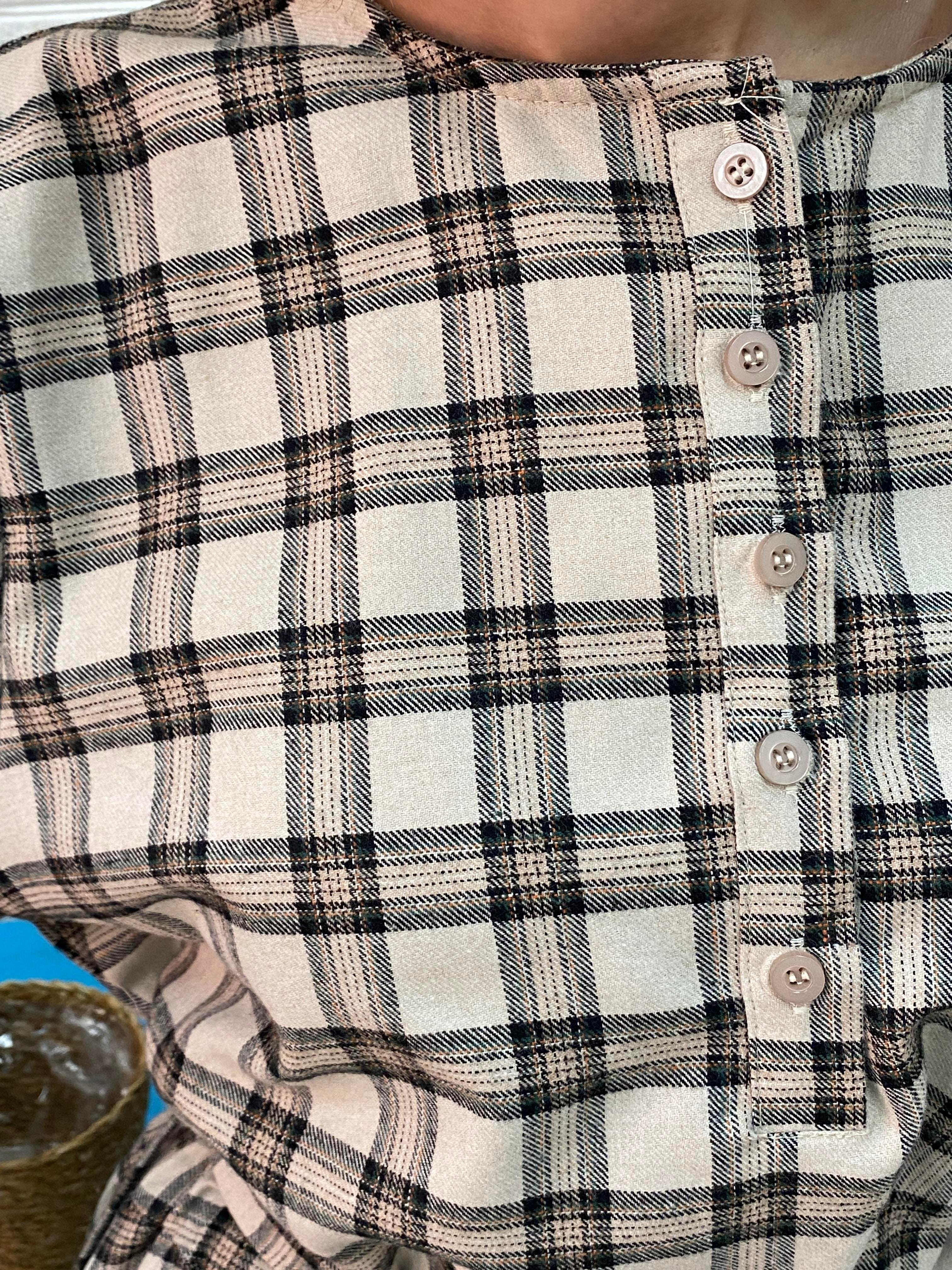 Ekose Desenli Elbise