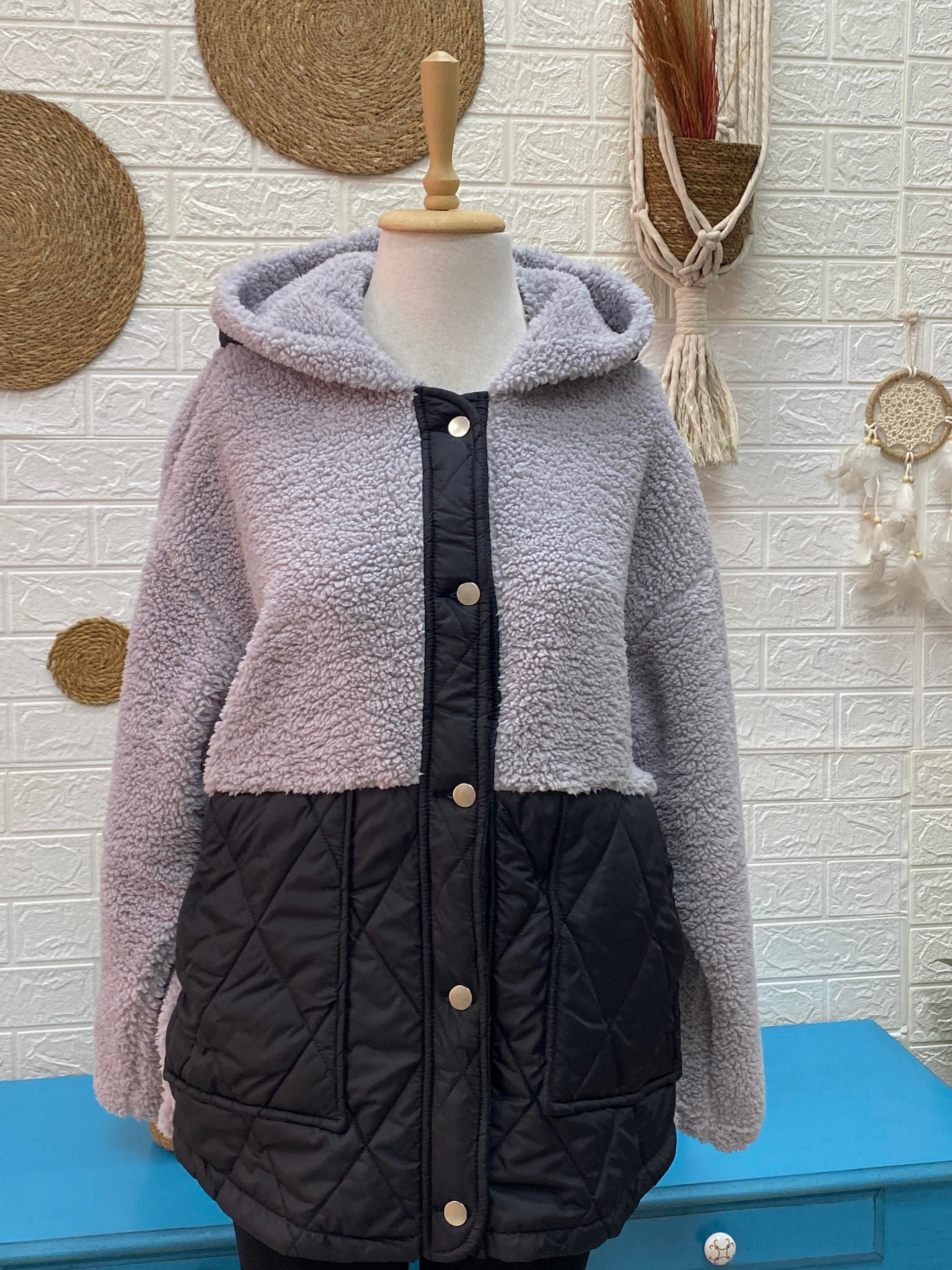 KAPİTONE DETAYLI TEDDY CEKET