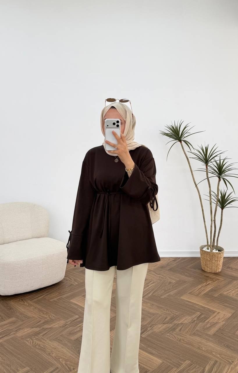 4183 - Yasmin Oysh Sweat - Kahverengi