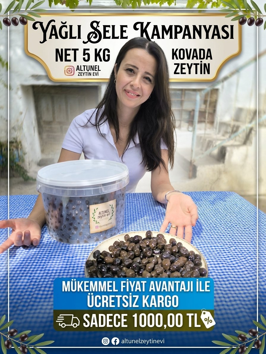 5 KG KOVA YAĞLI SELE ZEYTİN