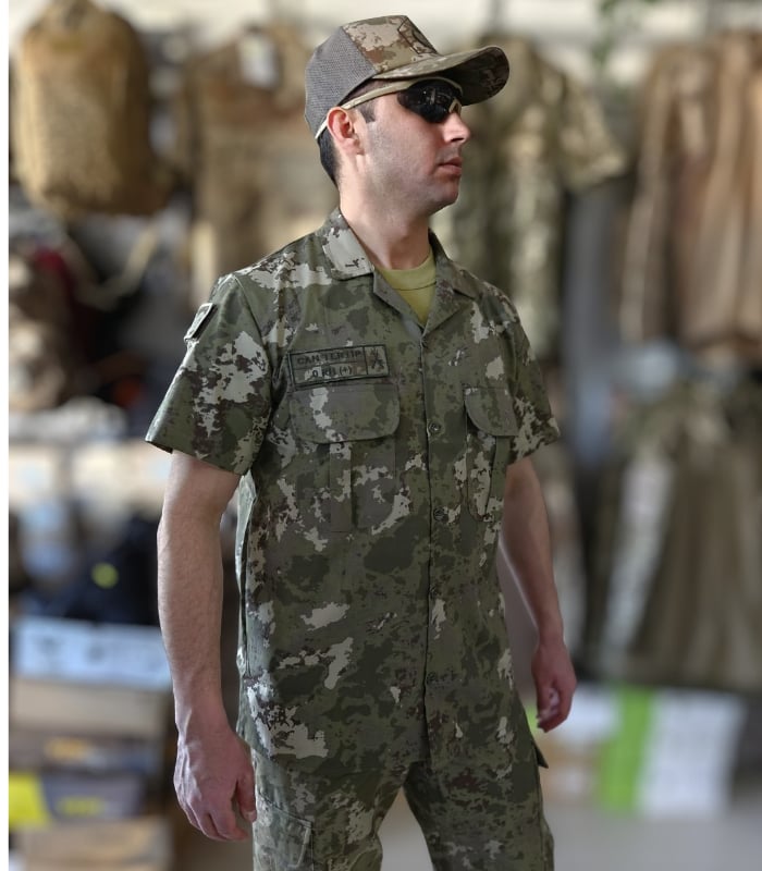 Kara Kuvvetleri TSK Kamuflaj Kısa Kollu Gömlek