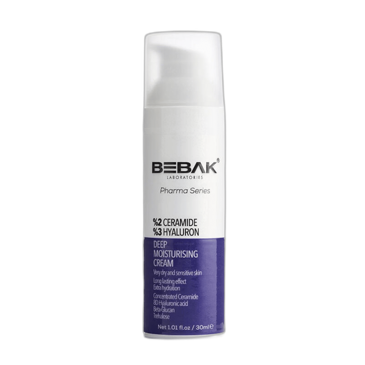 BEBAK %2 CERAMIDE + %3 HYALURON DEEP MOISTURISING CREAM 30 ml şişeYüz KremiBEBAK KOZMETİK1MST-13024BEBAK %2 CERAMIDE + %3 HYALURON DEEP MOISTURISING CREAM 30 ml şişe