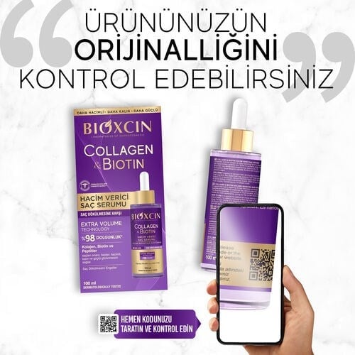 BIOXCIN COLLAGEN & BIOTIN HACIM VEREN SAC SERUMU 100 ml şişeSaç SerumuDERMA-COS1MST-10053BIOXCIN COLLAGEN & BIOTIN HACIM VEREN SAC SERUMU 100 ml şişe